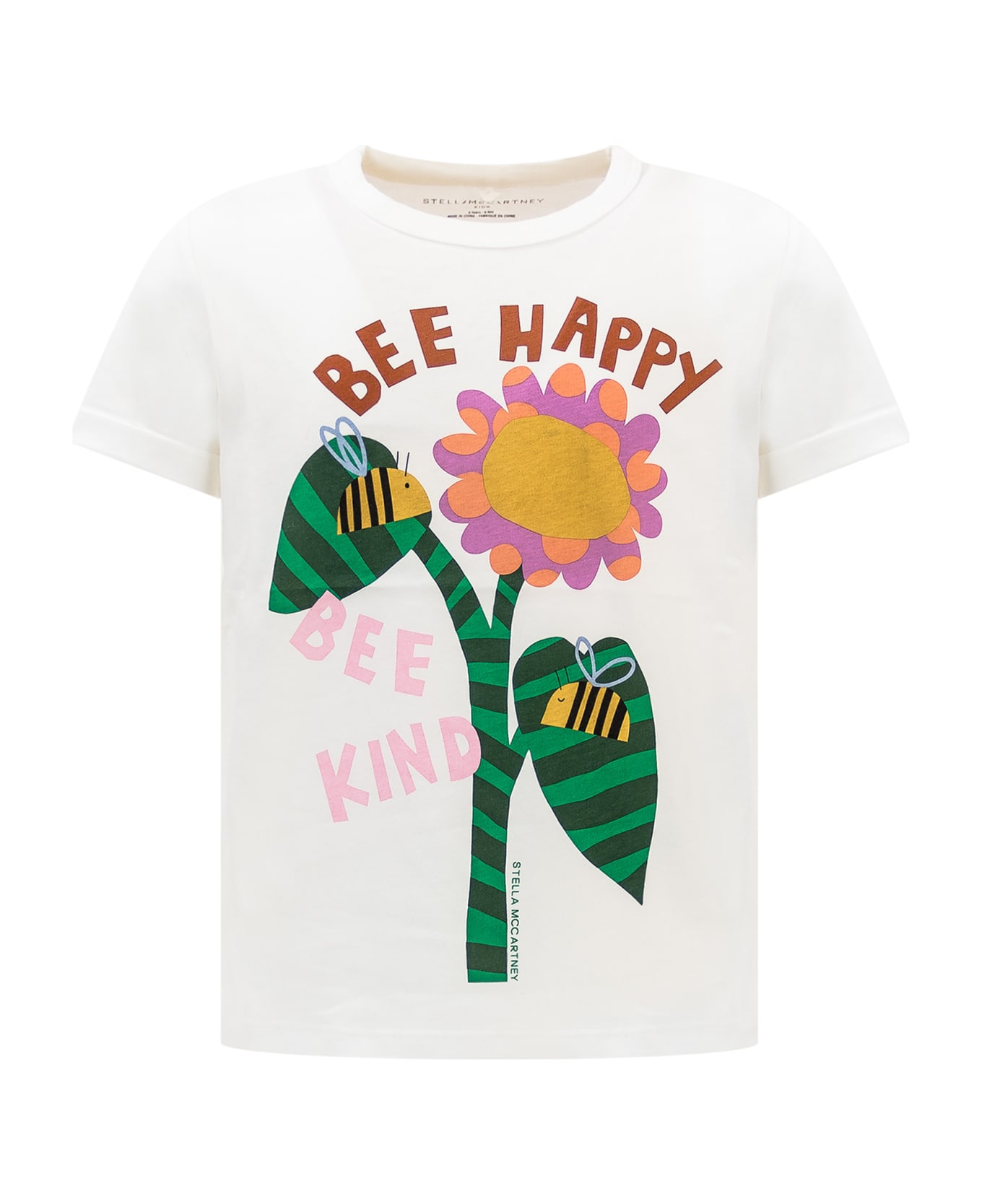 Stella McCartney Kids T-shirt With Flowers - IVORY