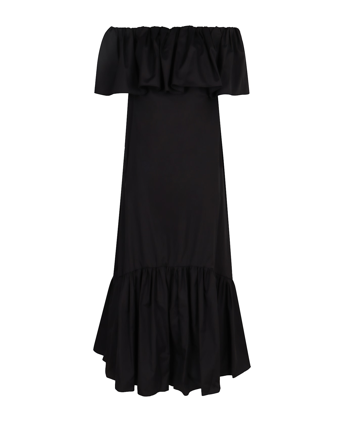 Max Mara Studio Petali Poplin Maxi Dress - black