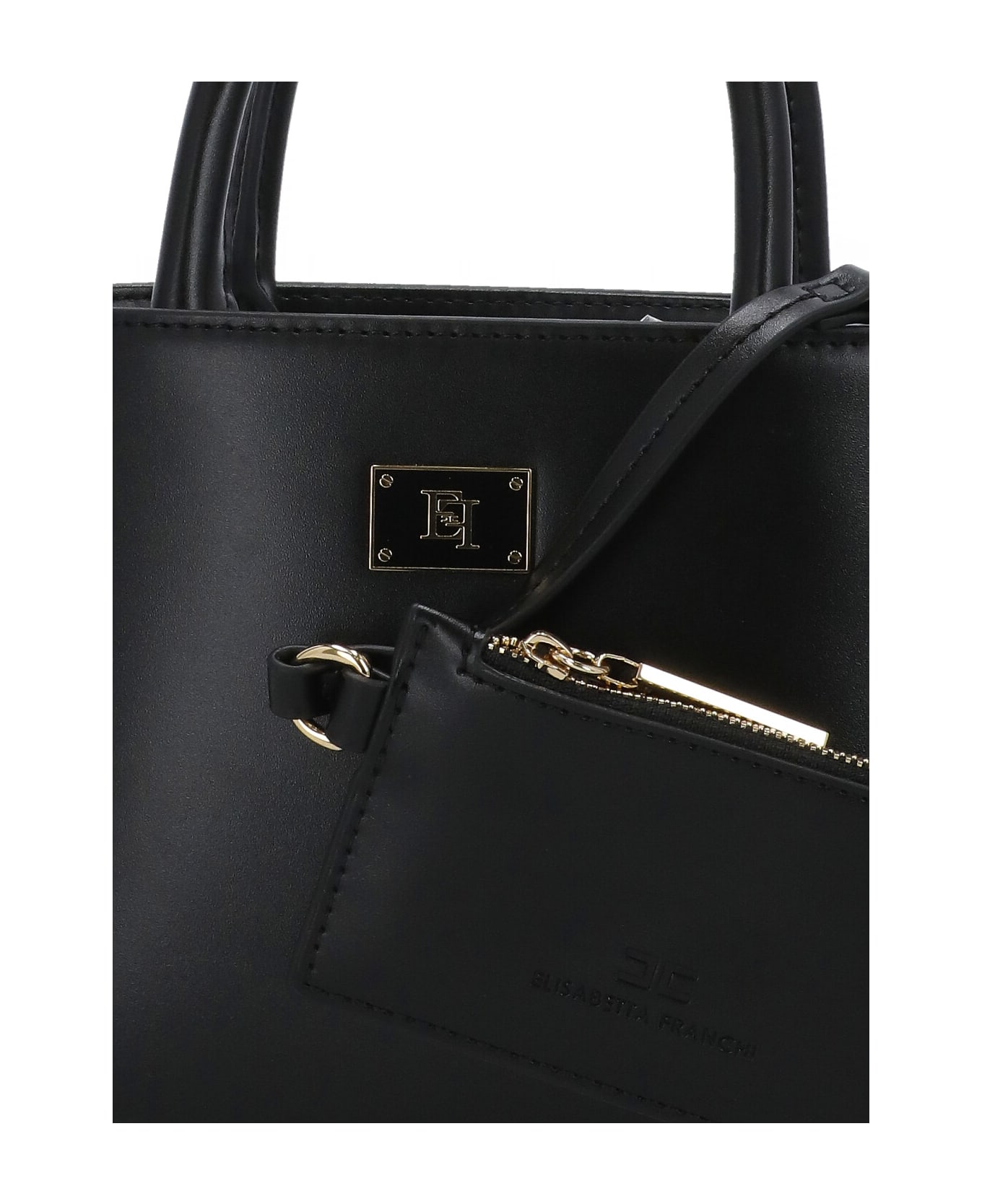 Elisabetta Franchi Mini Shopper Bag Elisabetta Franchi - Black トートバッグ