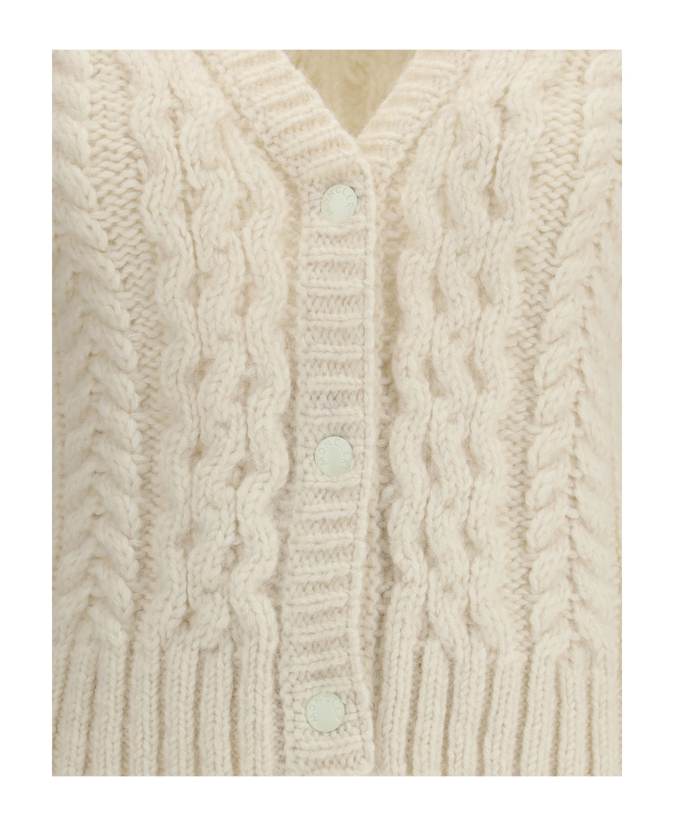 Moncler Cardigan - WHITE