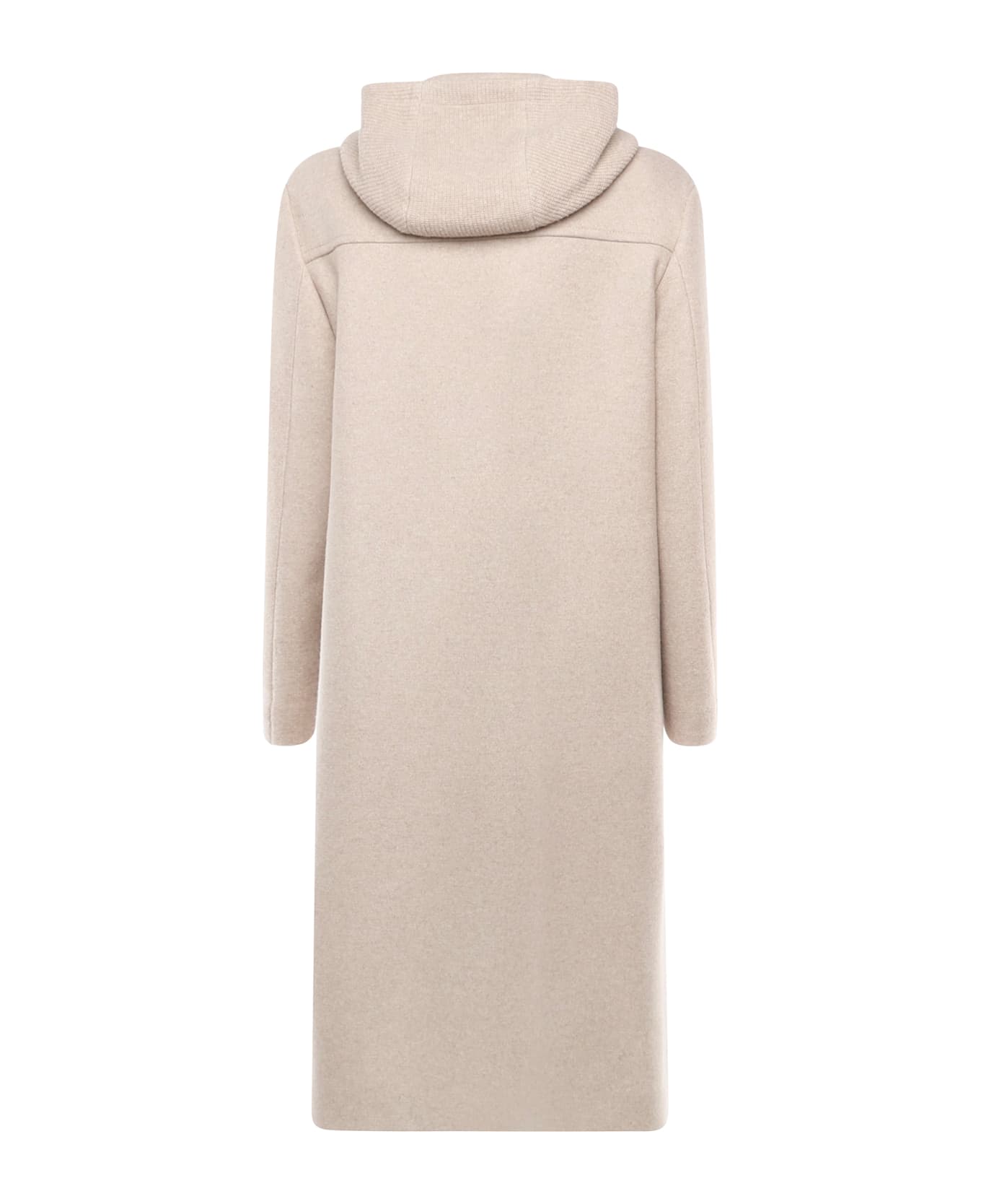 Fay Double-front Wool Jersey Coat - Beige