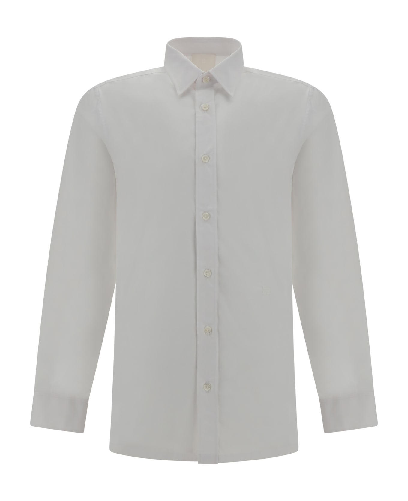 Givenchy Logo Embroidery Shirt - White シャツ