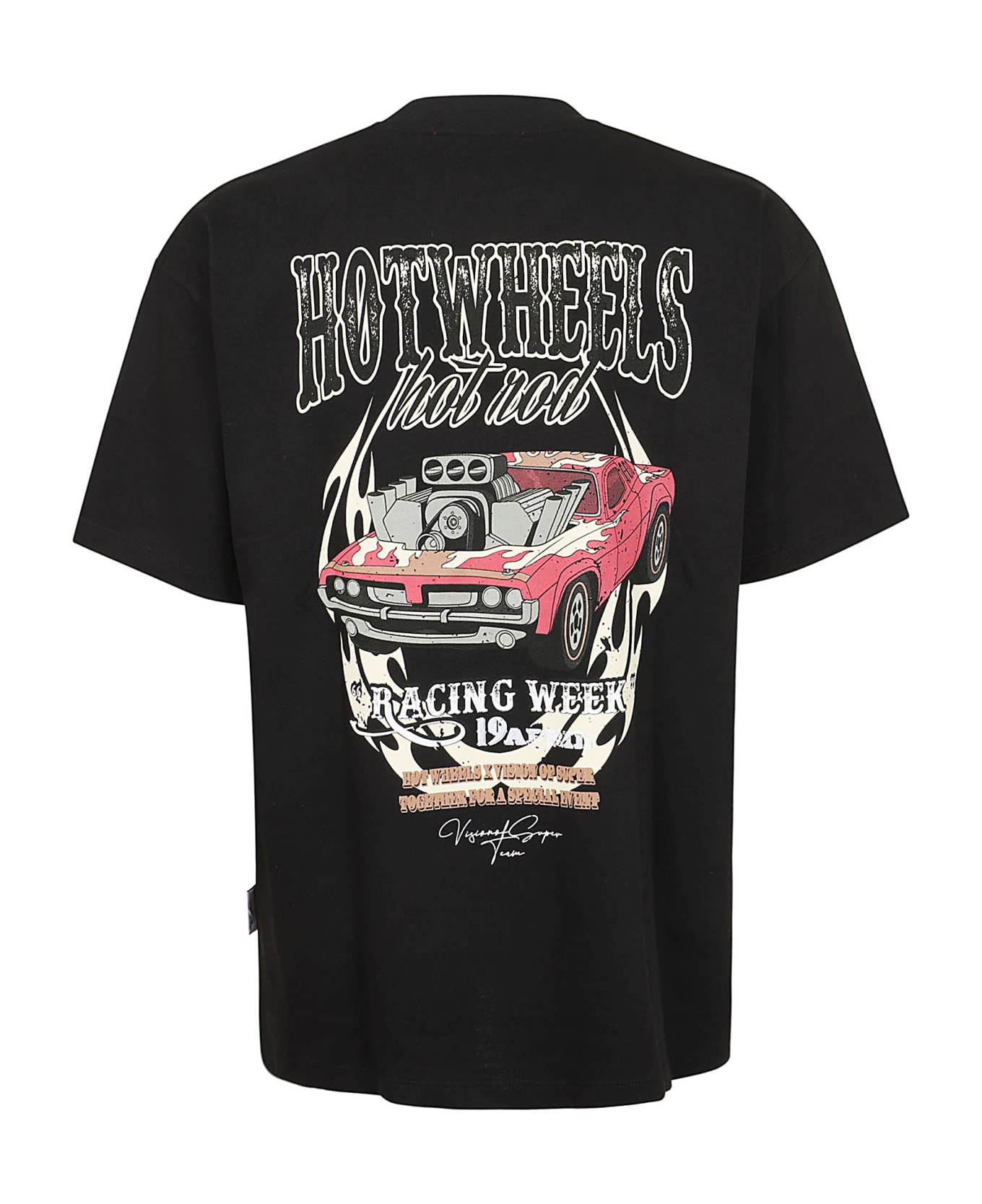 Vision of Super Black T-shirt With Red Car Print - Black シャツ