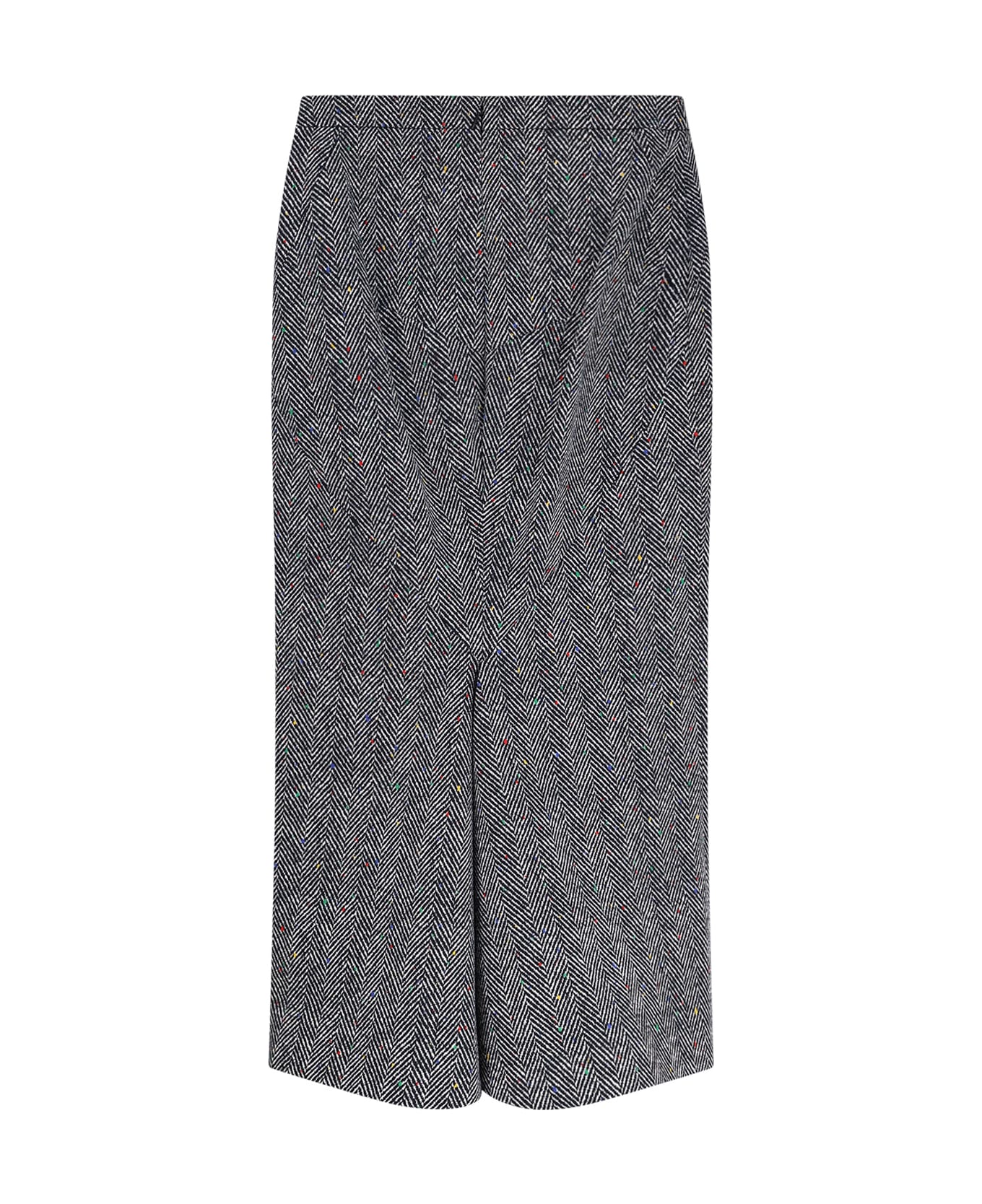 Givenchy Herringbone Motif Cotton Skirt - Anthracite
