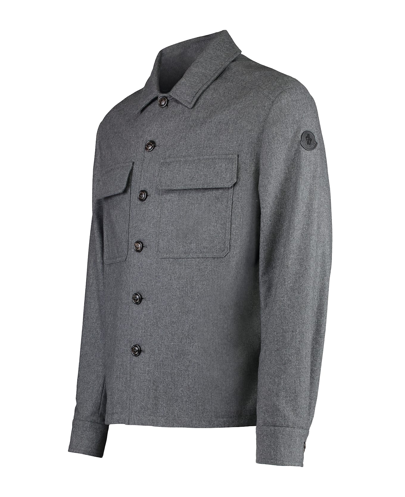 Moncler Cashmere Blend Overshirt - grey シャツ