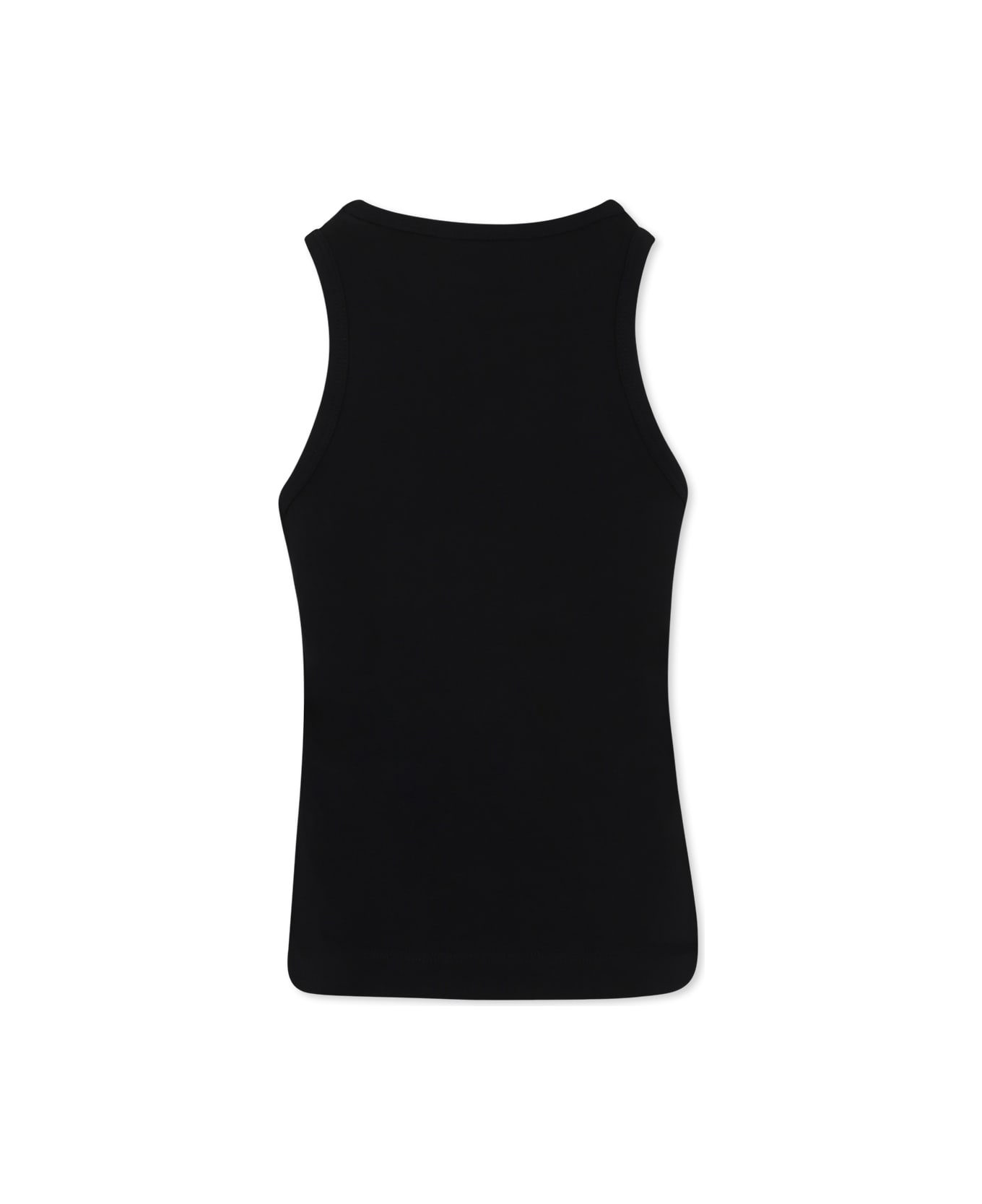 Balmain Black Tank Top For Girl With Logo - Black