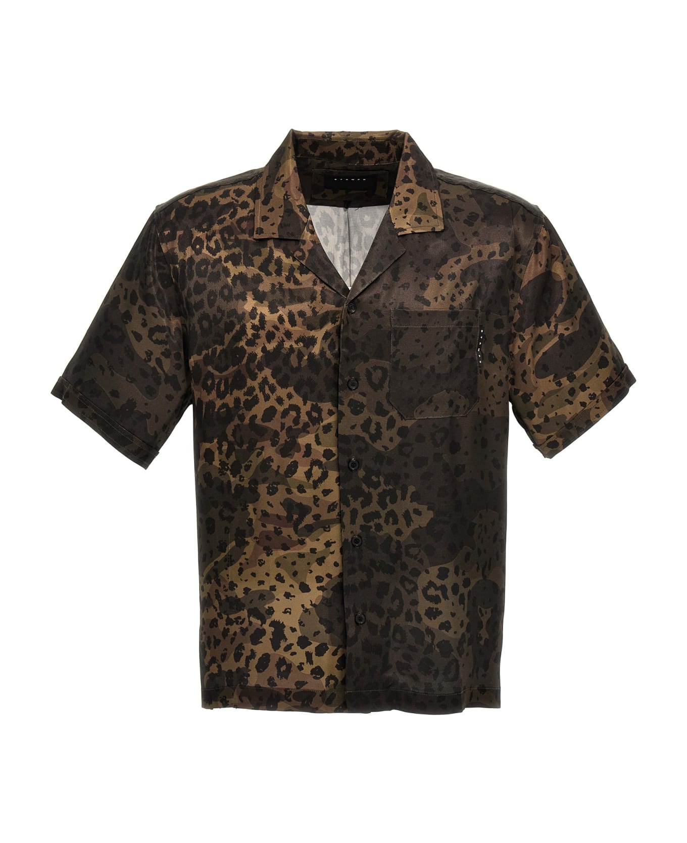 Stampd 'dual Camo Leopard Camp' Shirt - Multicolor