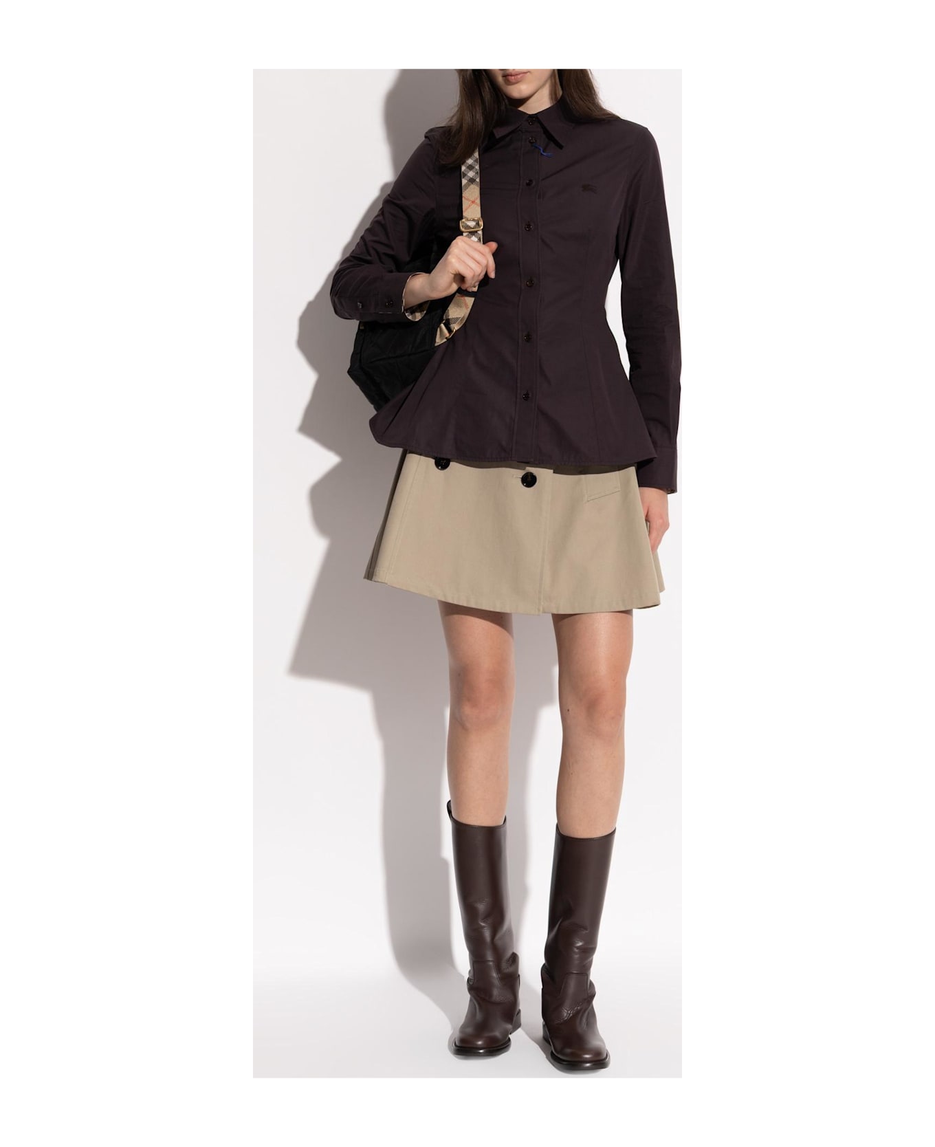 Burberry Leather Boots - BROWN