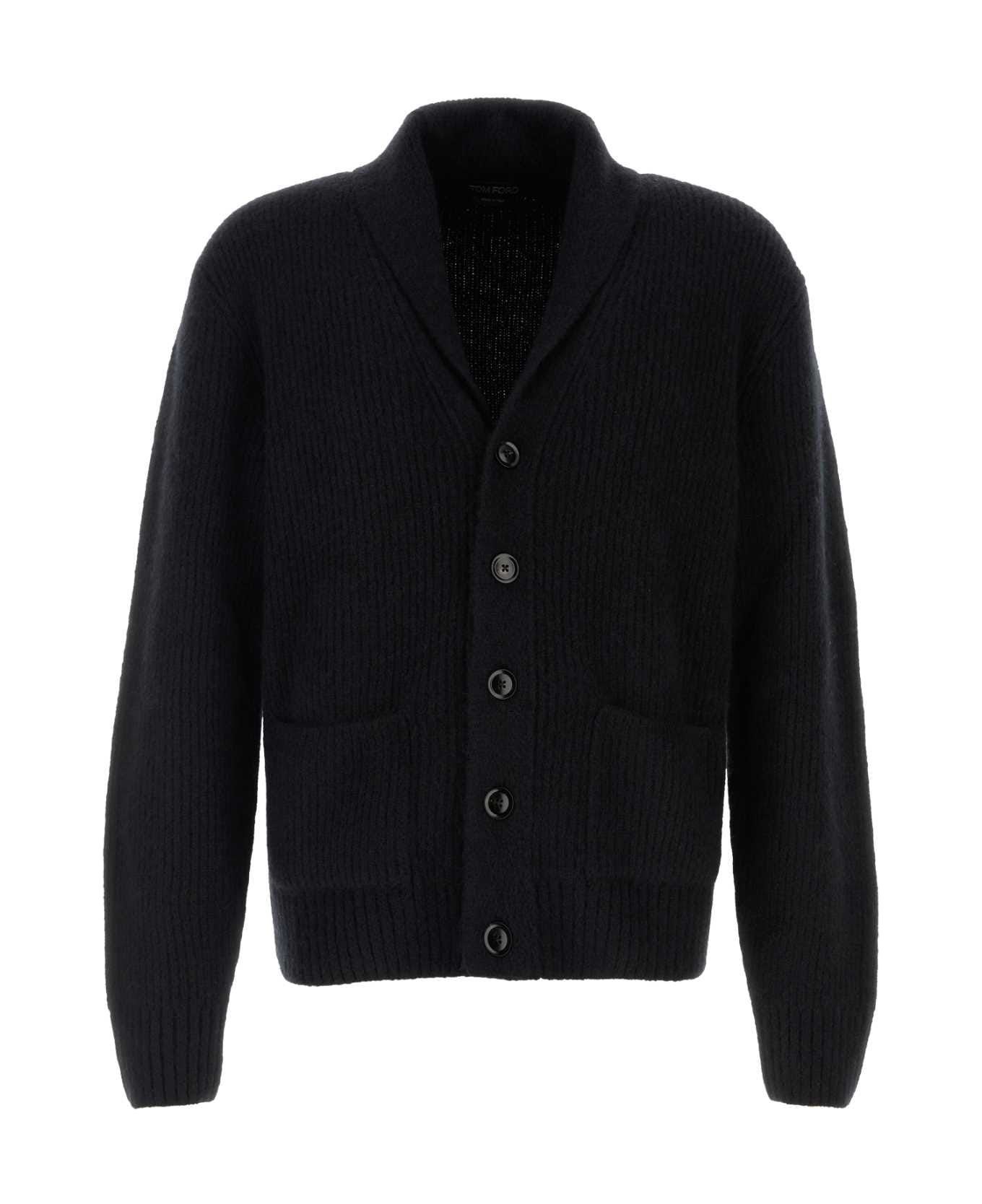カーディガン TOM FORD BLACK WOOL BLEND CARDIGAN Tom Ford Black Cashmere Blend Cardigan | italist