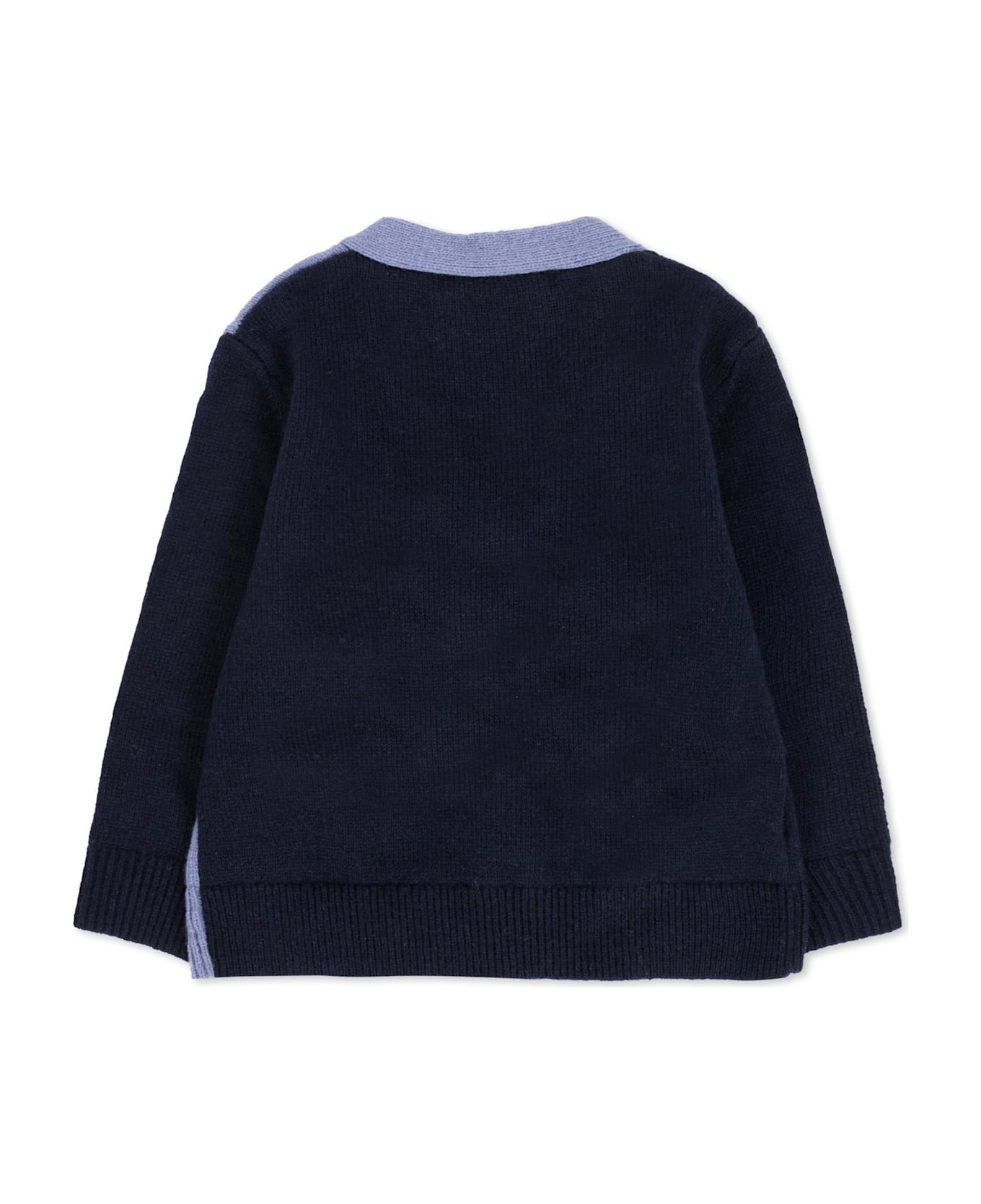 Marni Blue Cardigan For Baby Boy With Logo - Blue