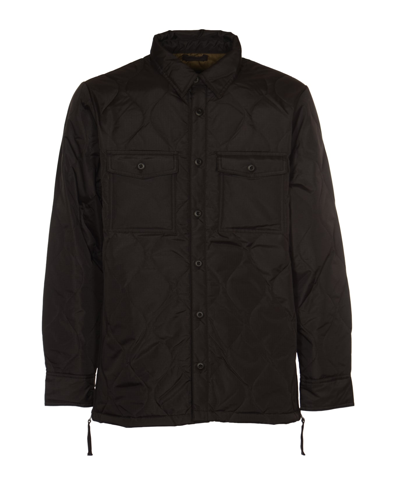 Taion Patched Pocket Quilted Jacket - Black