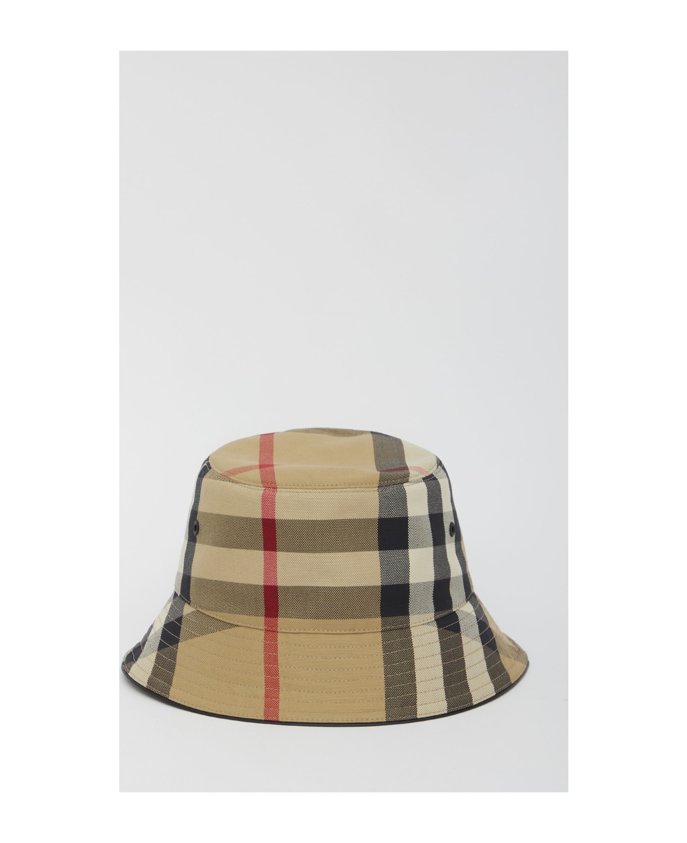 Burberry Exaggerated Check Bucket Hat - BEIGE