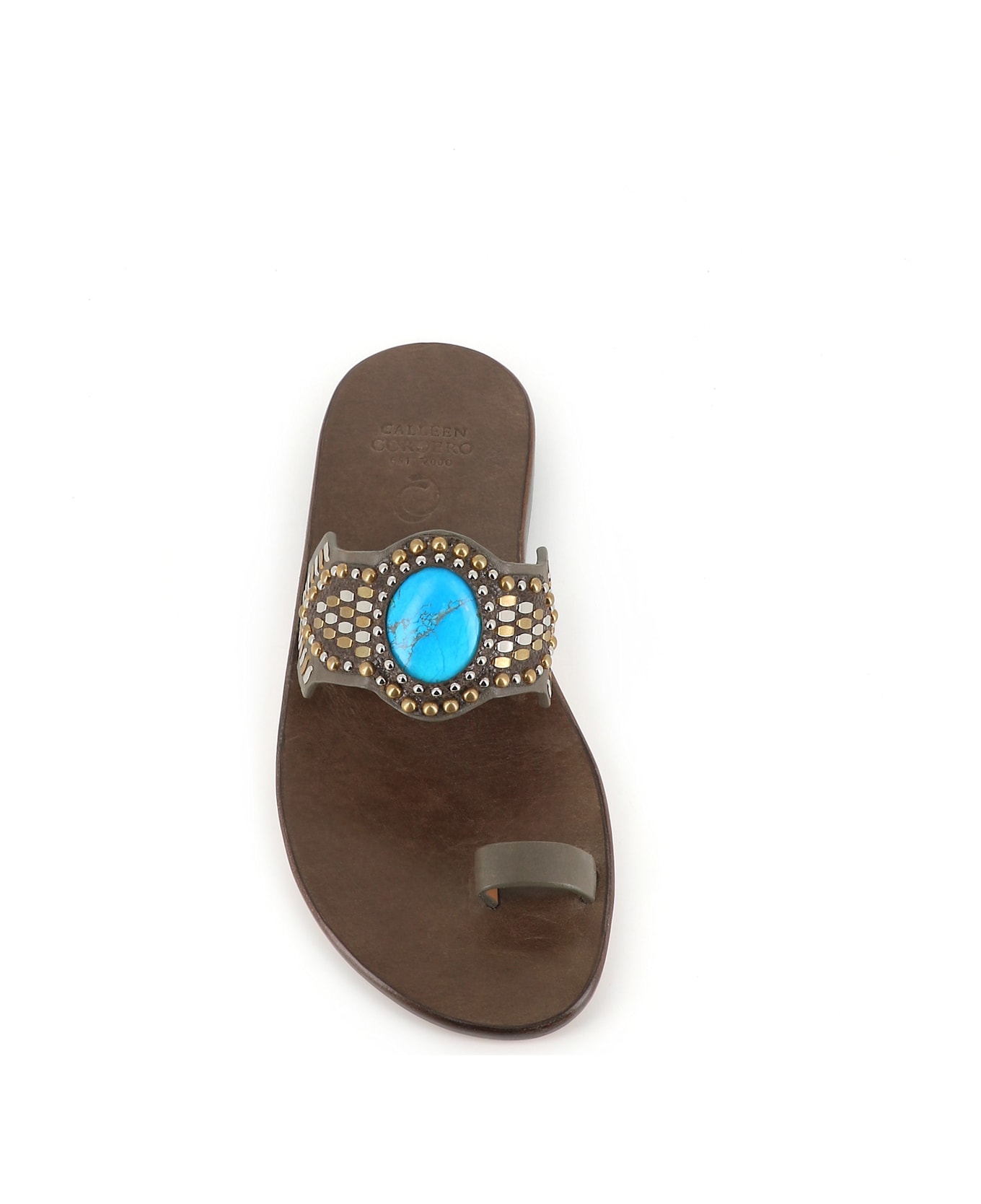 Calleen Cordero Mule Reina - Beige/turchese