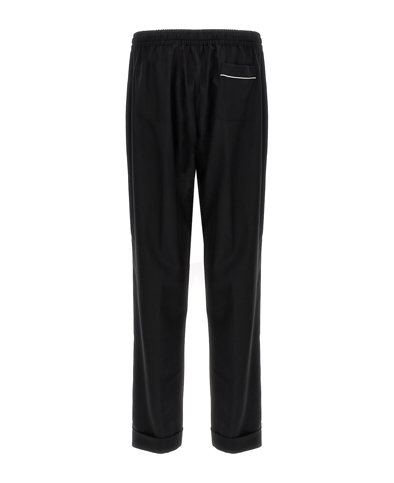 Dolce & Gabbana Contrast Piping Pants - Black  