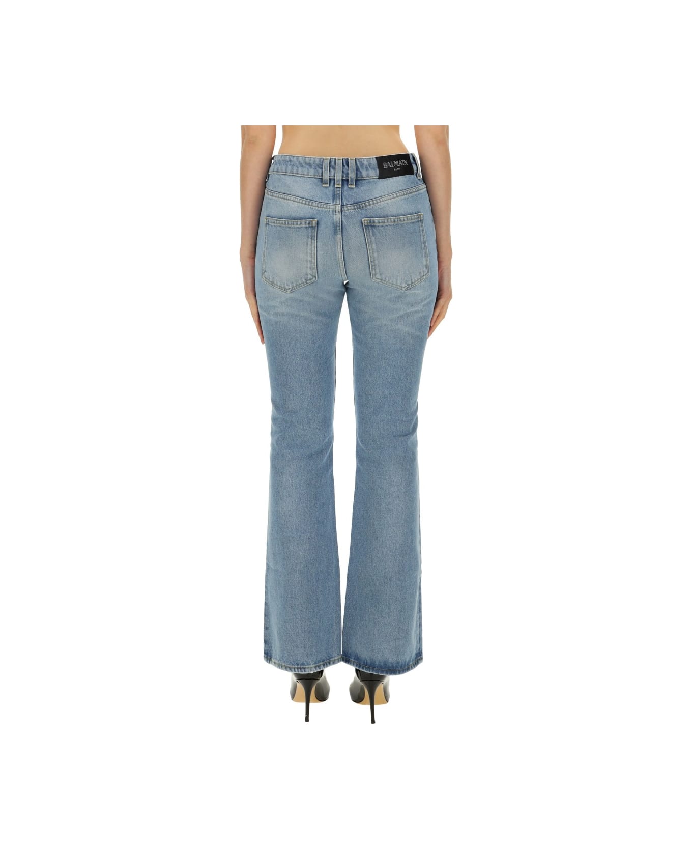 Balmain Flare Fit Jeans - BLEUJEANCLAIR
