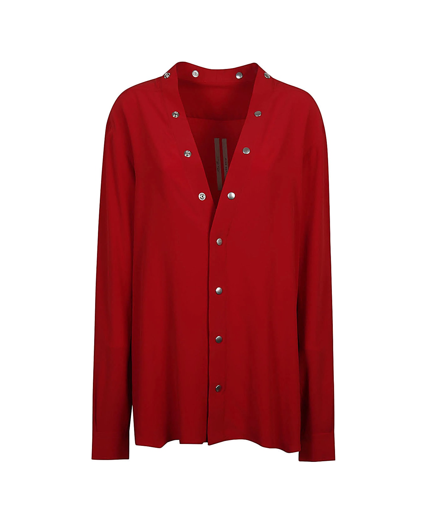 Rick Owens Silk Blend Shirt - Red