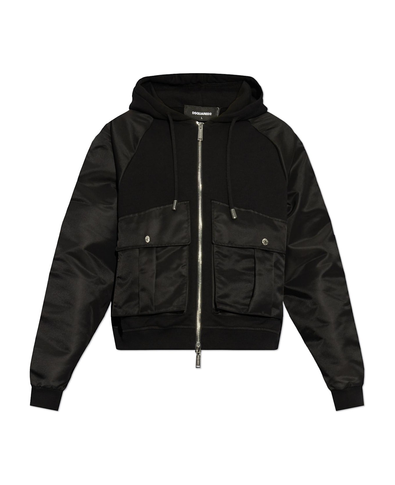 Dsquared2 Jacket Made From Combined Materials - Black
