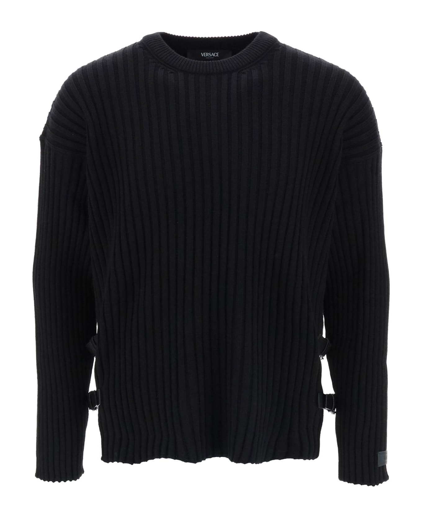 Versace Crew-neck Wool Sweater - Black ニットウェア