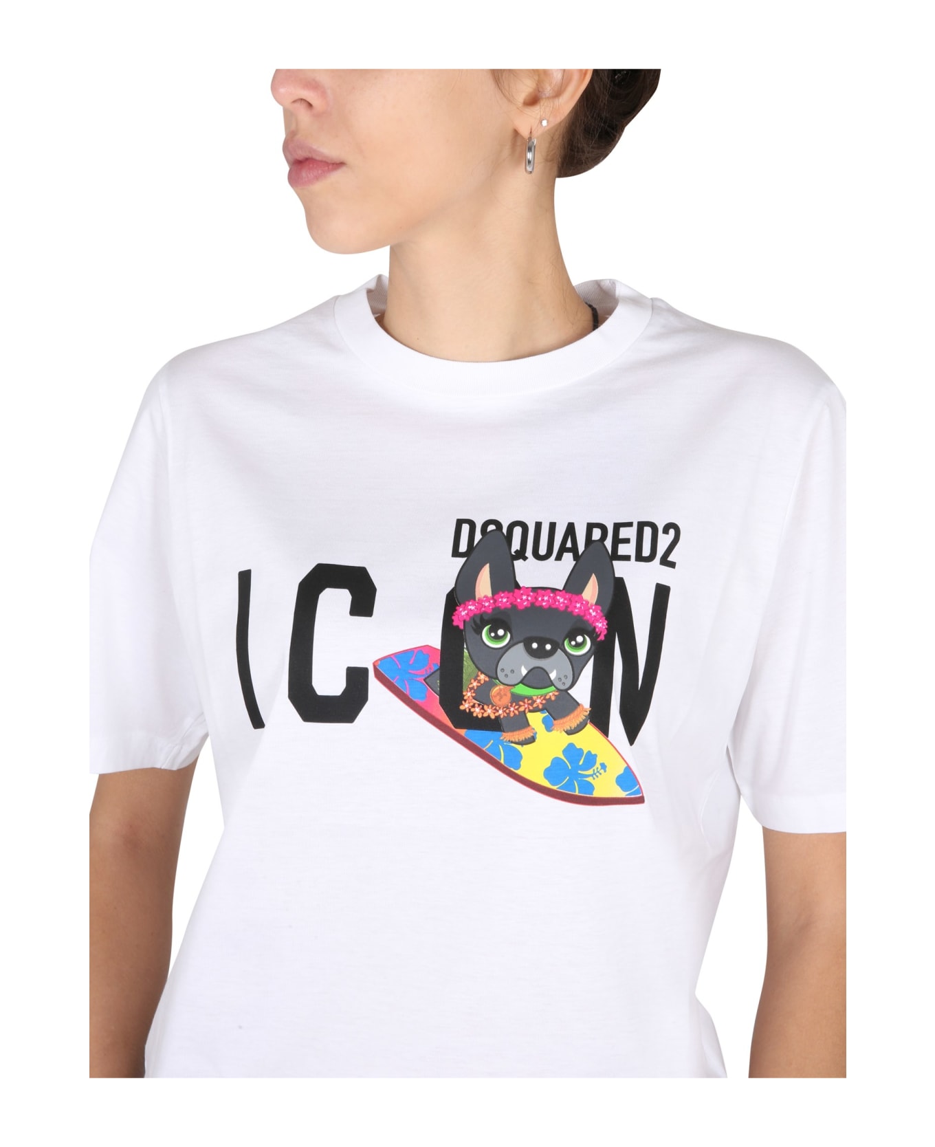 Dsquared2 T-shirt Icon Hildegard East - WHITE