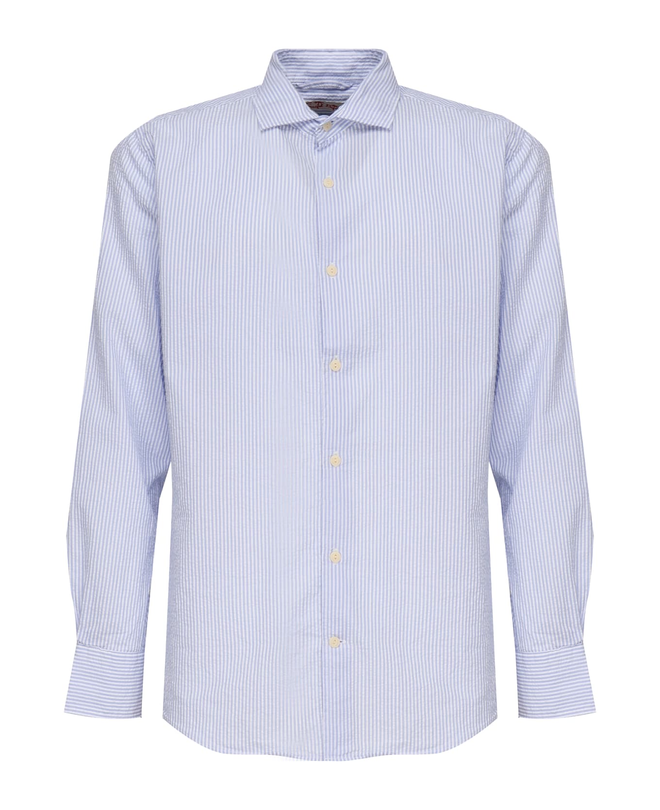 MC2 Saint Barth Pamplona Striped Linen Shirt - Blue