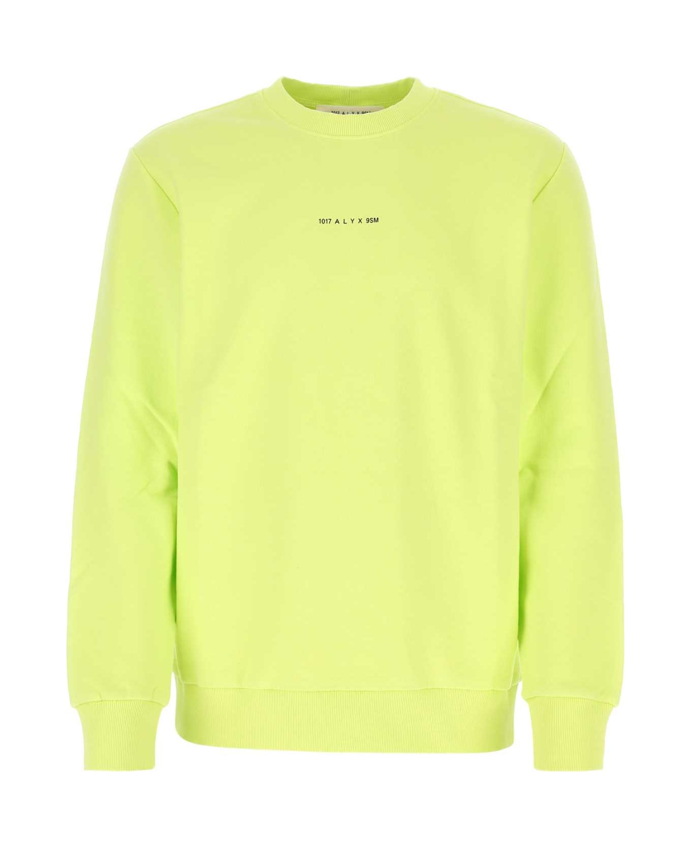 1017 ALYX 9SM Fluo Yellow Cotton Oversize Sweatshirt - YLW0041