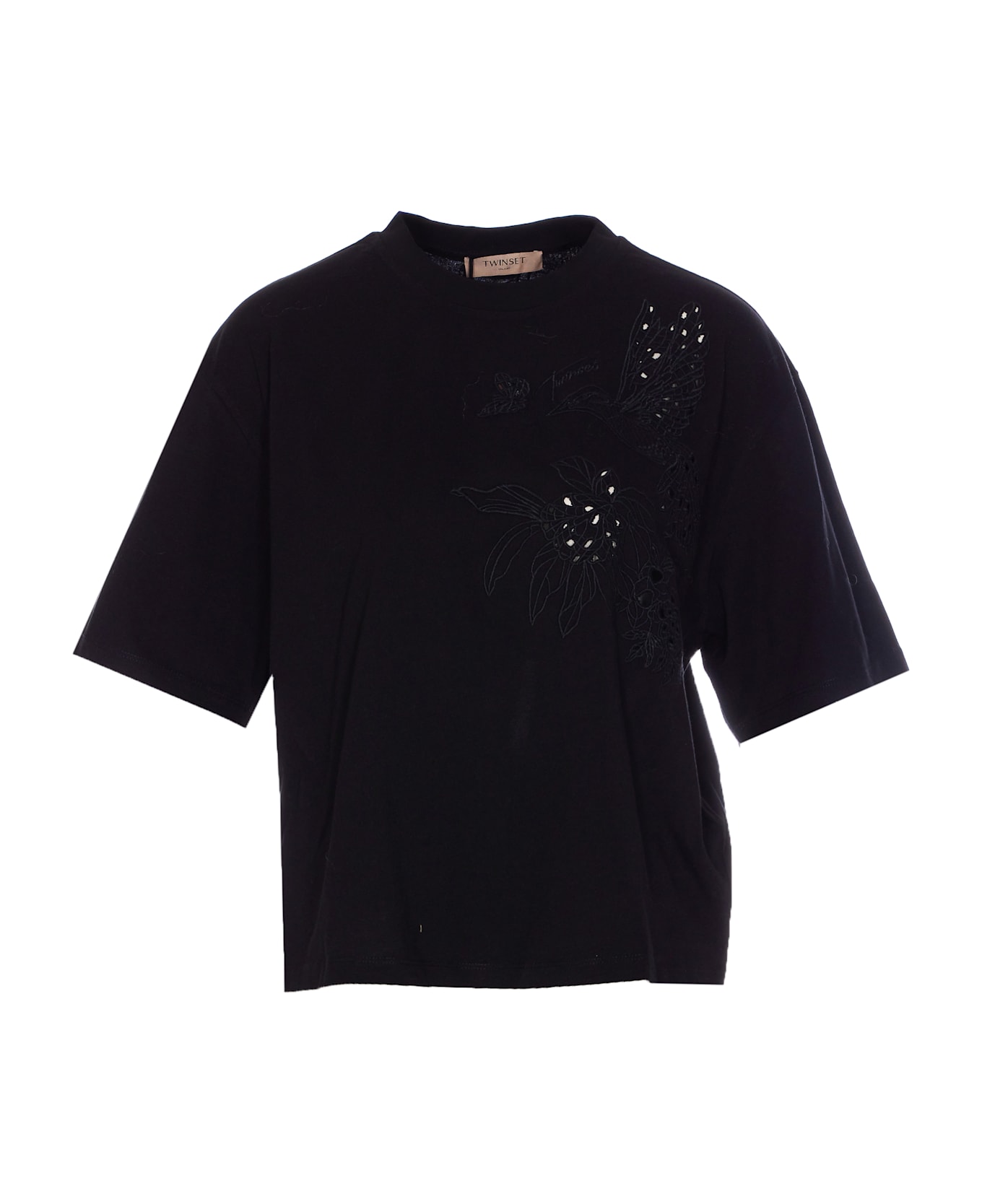 TwinSet Embroidered T-shirt - Black