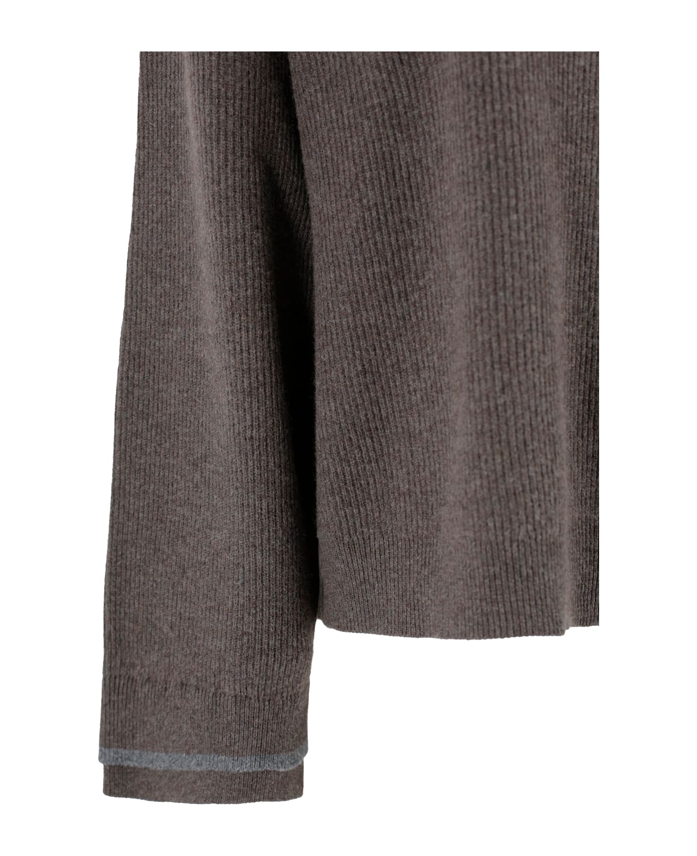 Brunello Cucinelli Sweater With A High Collar - Brown