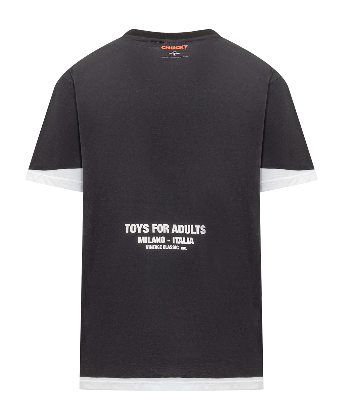 White oversized Т-shirt with contrasting print brand VERSACE