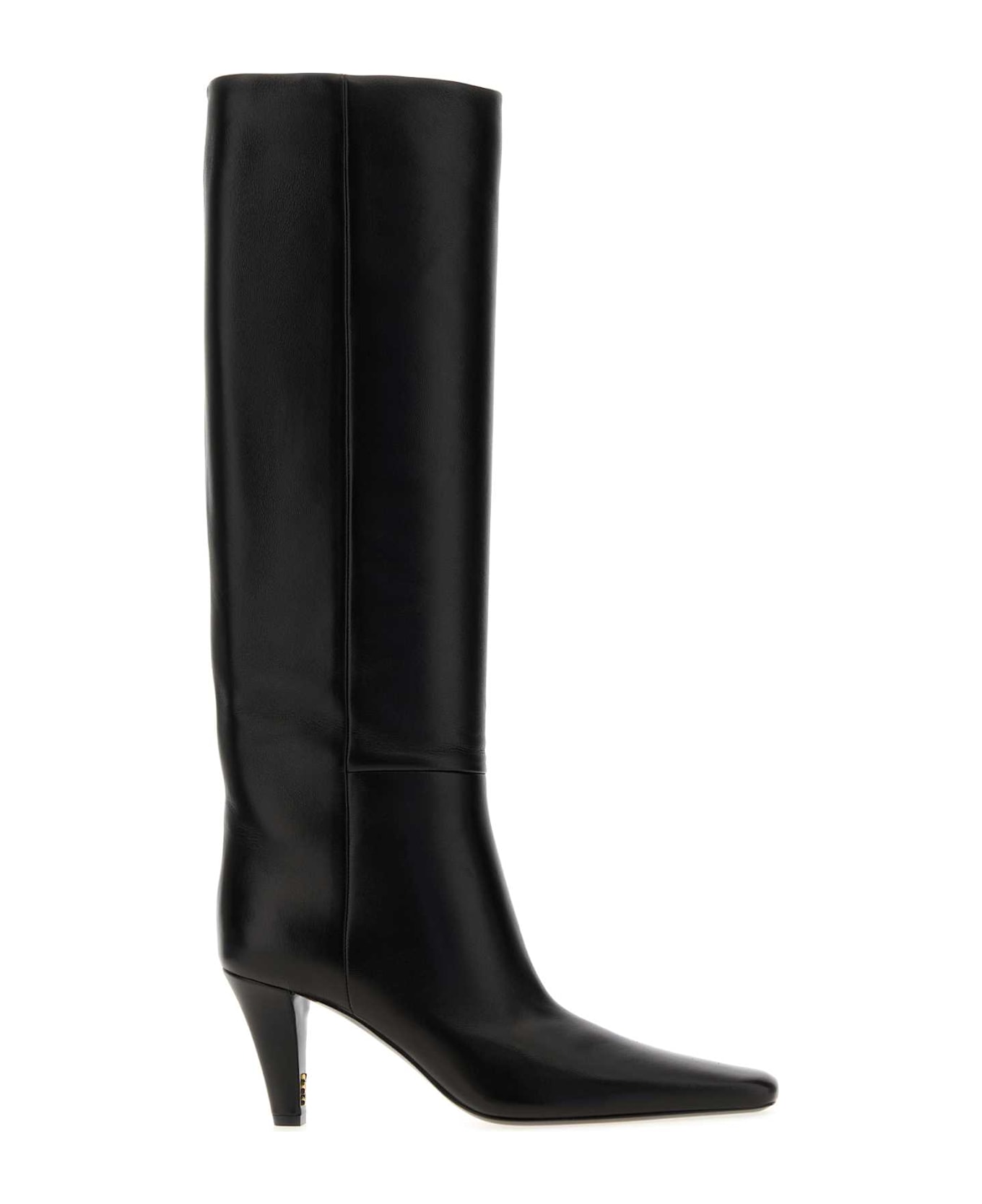 Saint Laurent Black Nappa Leather Boots - NERO