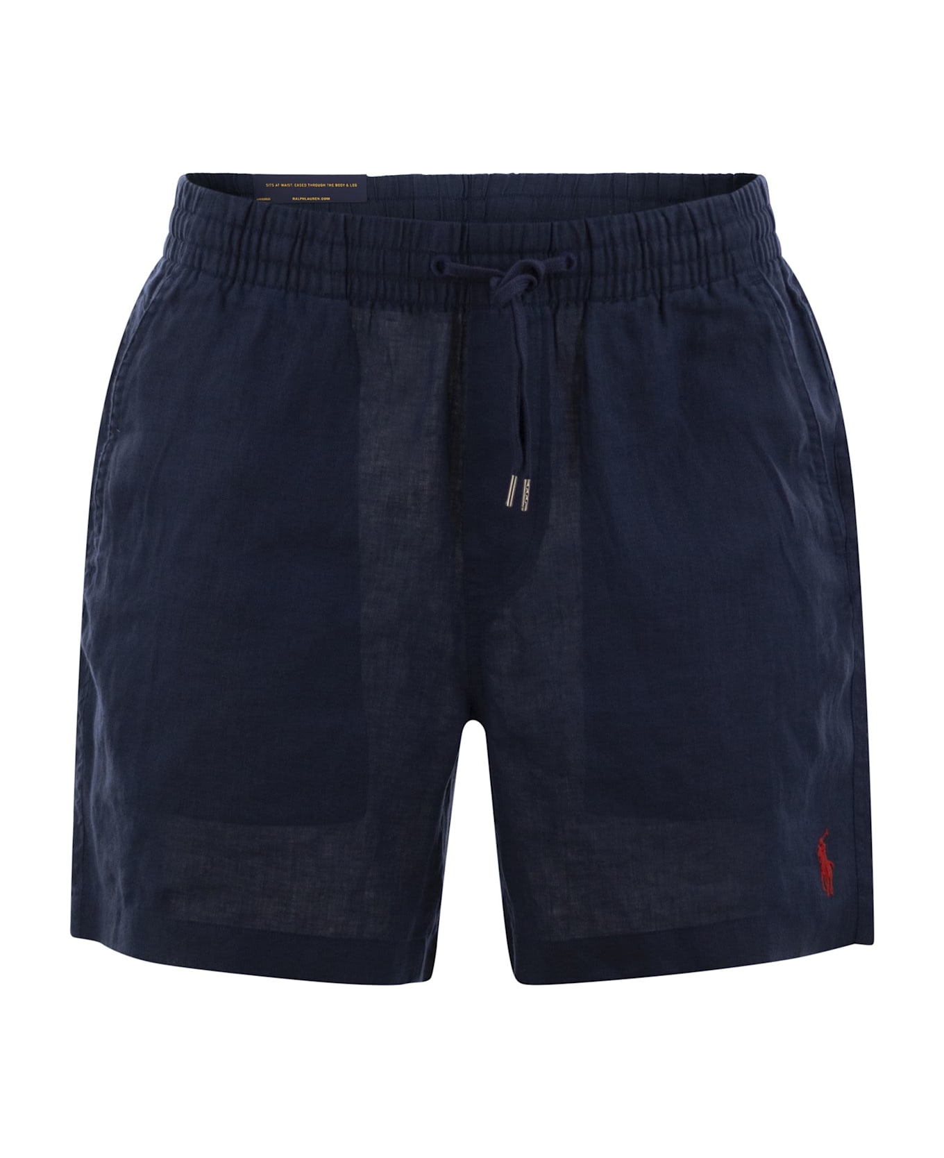 Polo Ralph Lauren Short Prepster Linen Polo 15.2 Cm - Navy