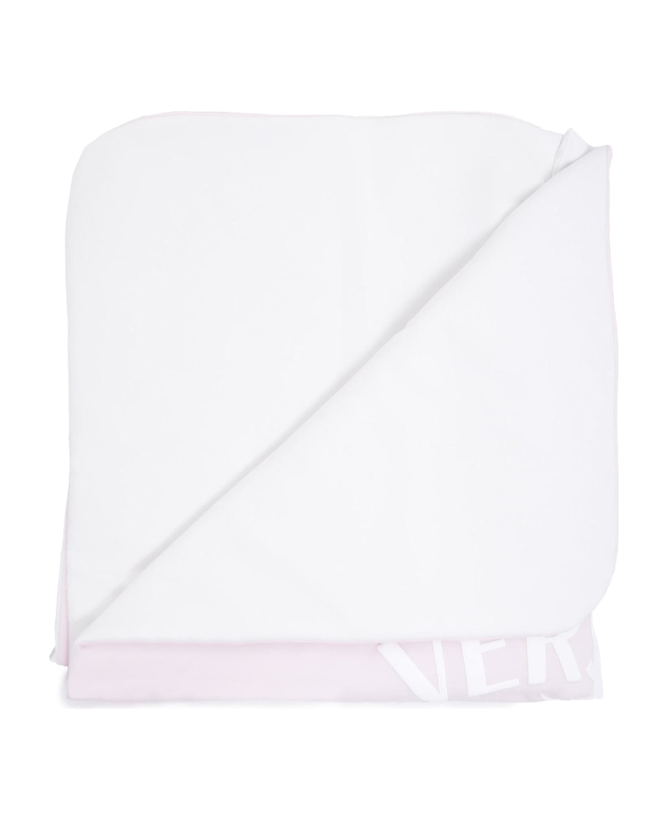 Versace Pink Blanket With Logo And Medusa For Baby Girl - Pink