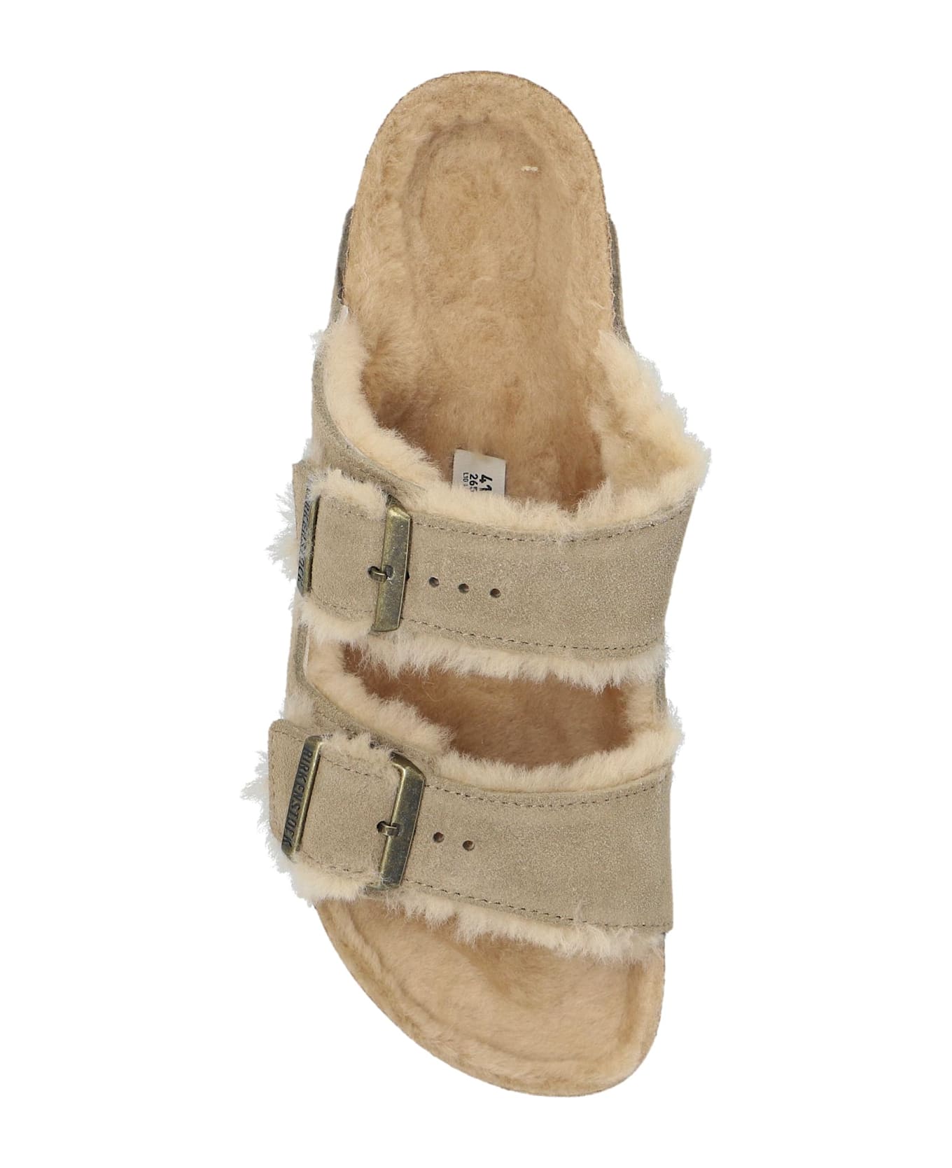 Birkenstock 'arizona Shearling' Slides - Shearling Taupe
