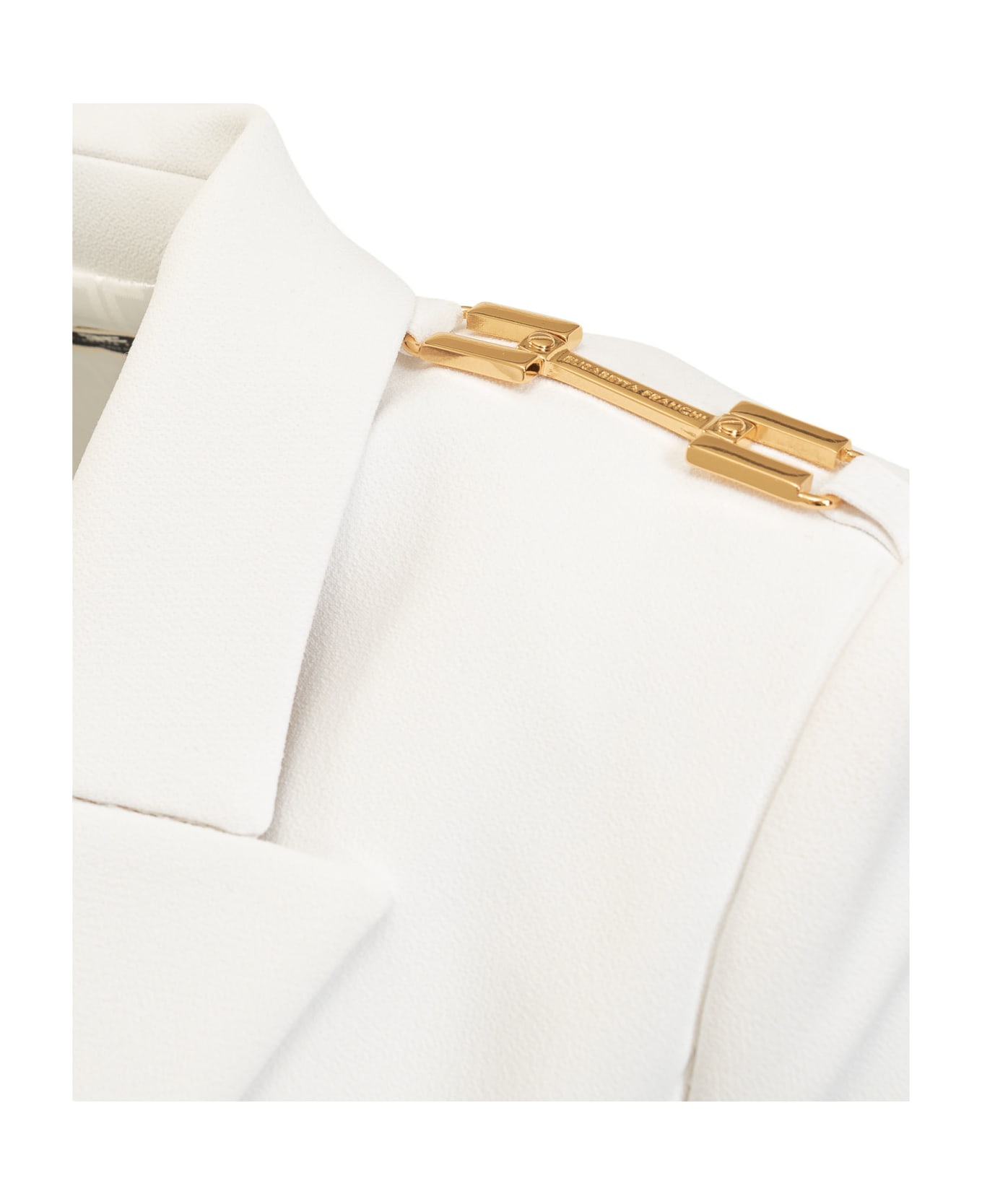 Elisabetta Franchi Double Breasted Mini Dress - Ivory