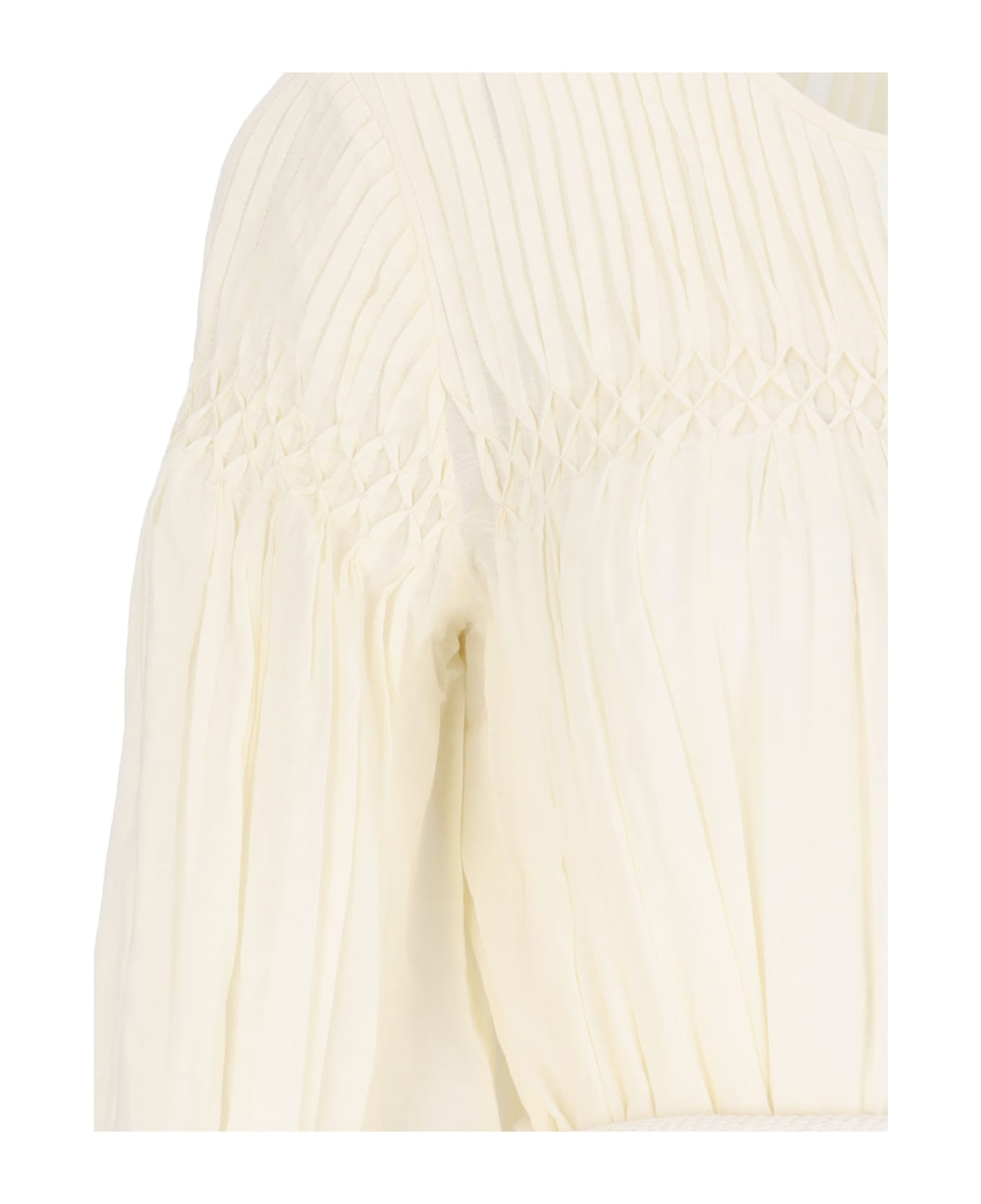 Marant Étoile Pleat Detailed Midi Dress - Cream