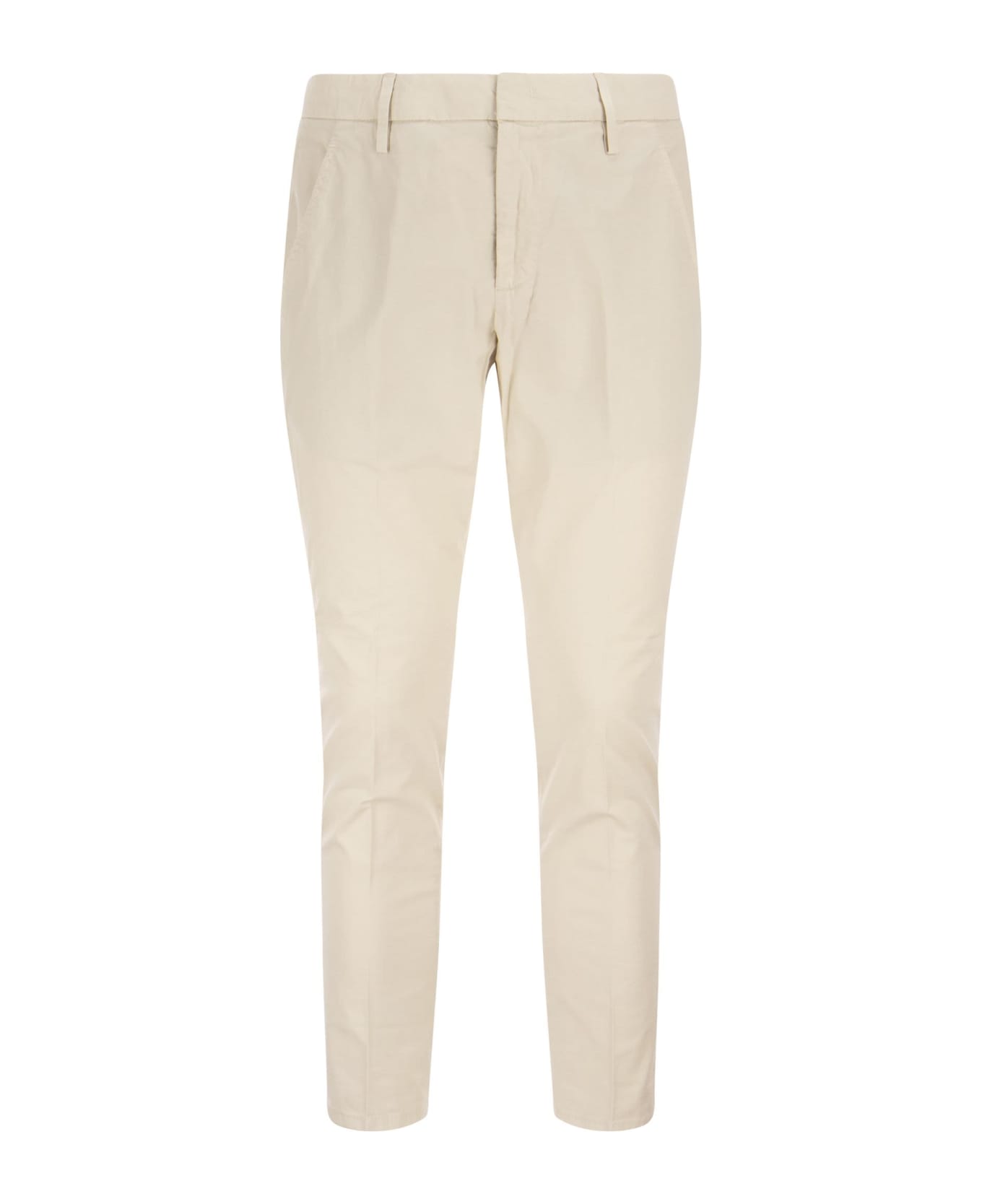 Dondup Alfredo - Slim-fit Cotton Trousers - Light Beige