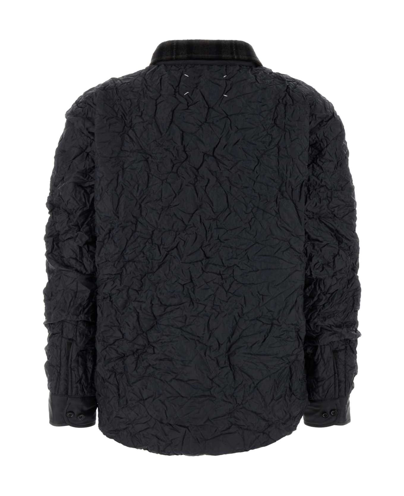 Maison Margiela Midnight Blue Polyester Reversibile Jacket - ANTHRACITEBROWNCHECK