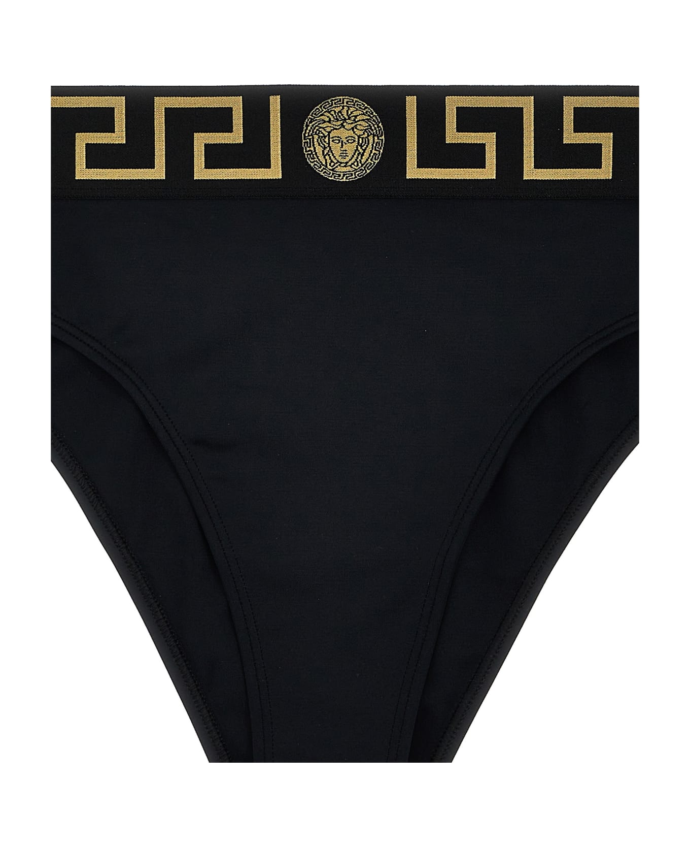 Versace 'greca' Bikini Bottoms - BLACK