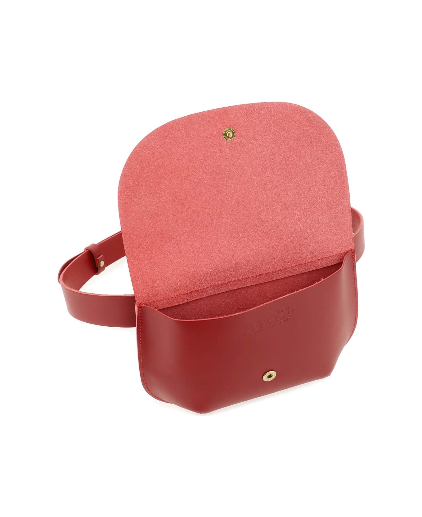 Il Bisonte Cow Leather Belt Bag - ROSSO (Red)