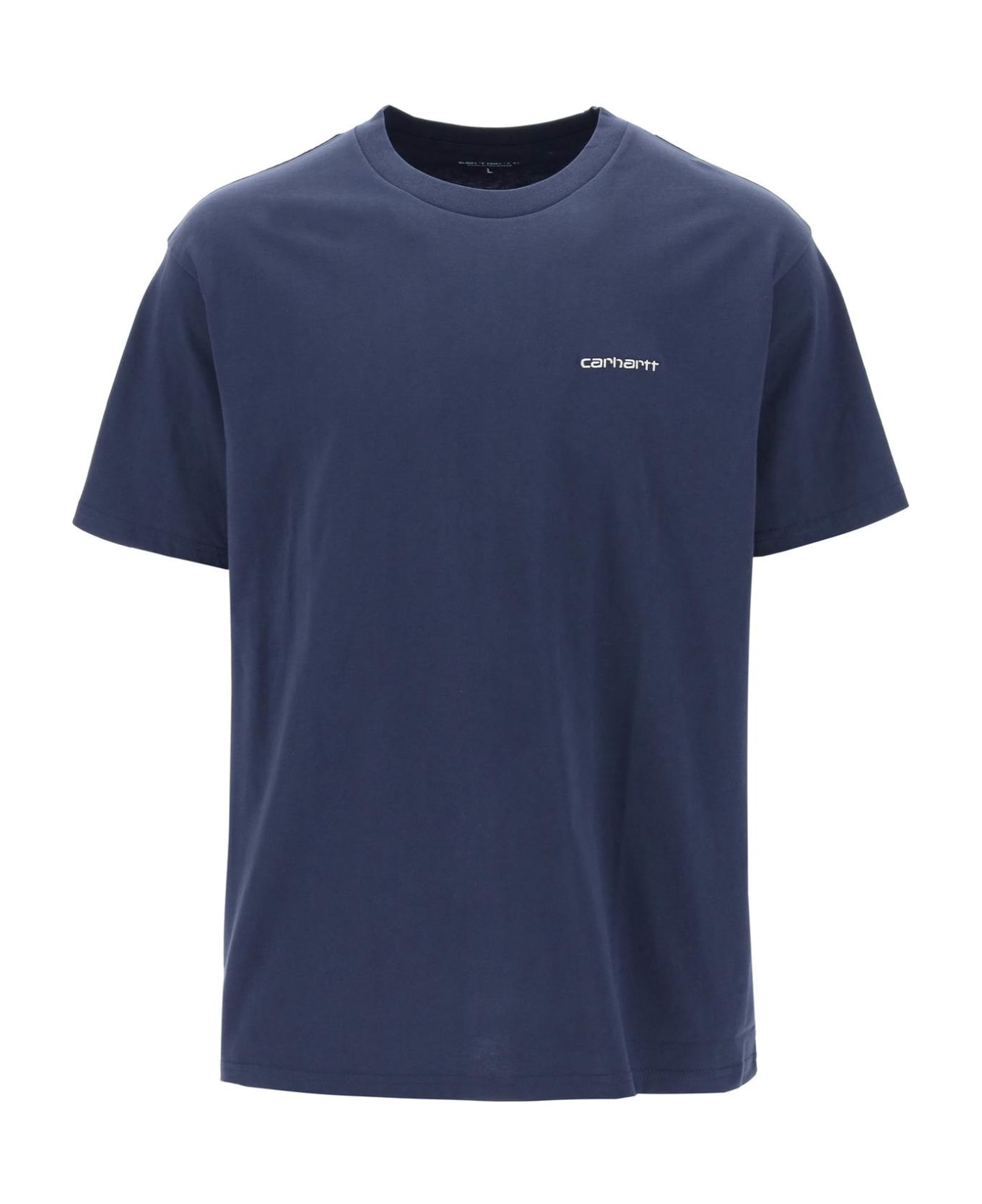 Carhartt Logo Embroidery T-shirt - Blu/bianco