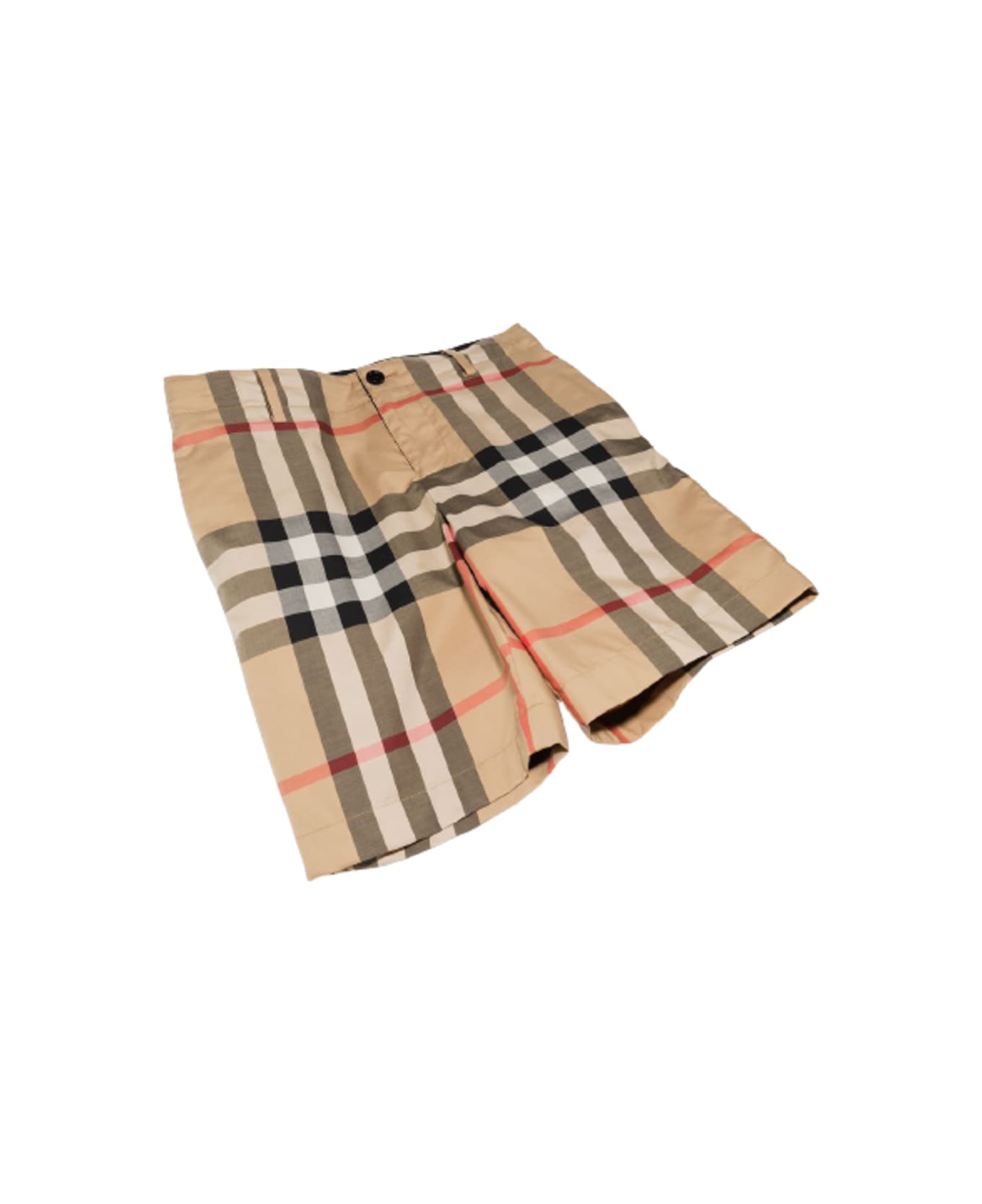 Burberry Kids Boy's Vintage Check Cotton Bermuda Shorts - Beige