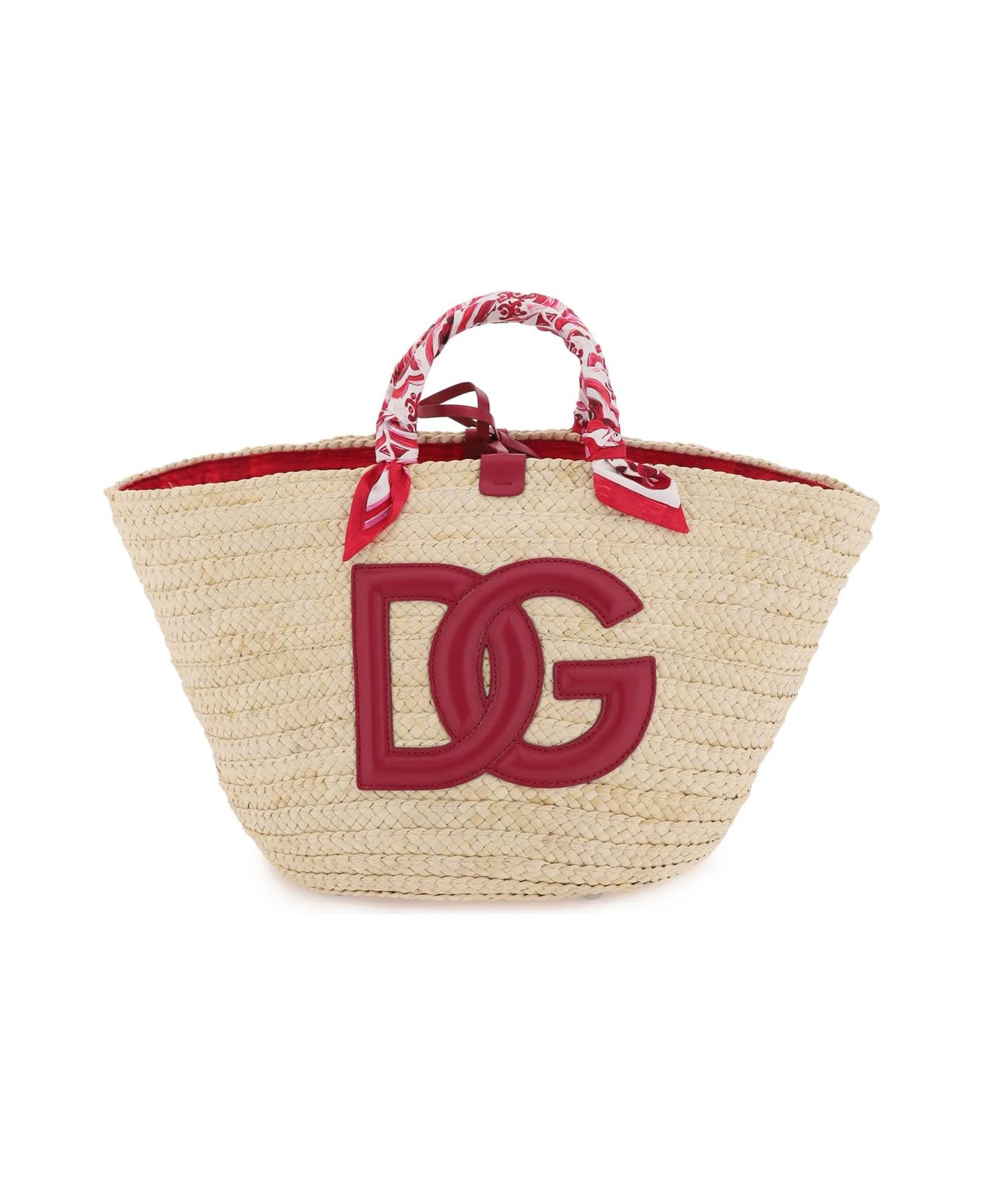 Dolce & Gabbana 'kendra' Midi Shopping Bag - AZULEJOS FDO FUCSIA (Beige)