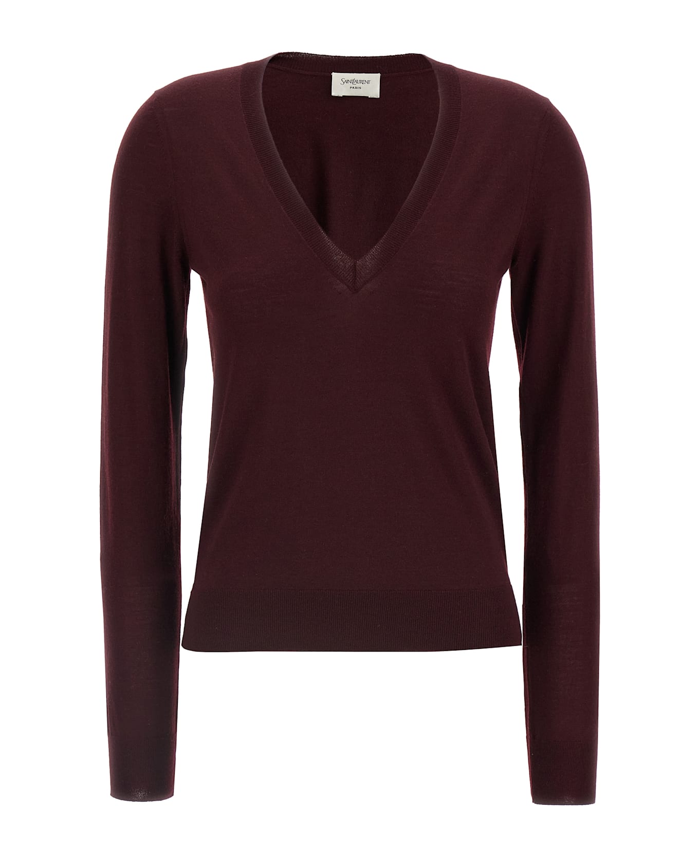 Saint Laurent Wool Sweater - Bordeaux