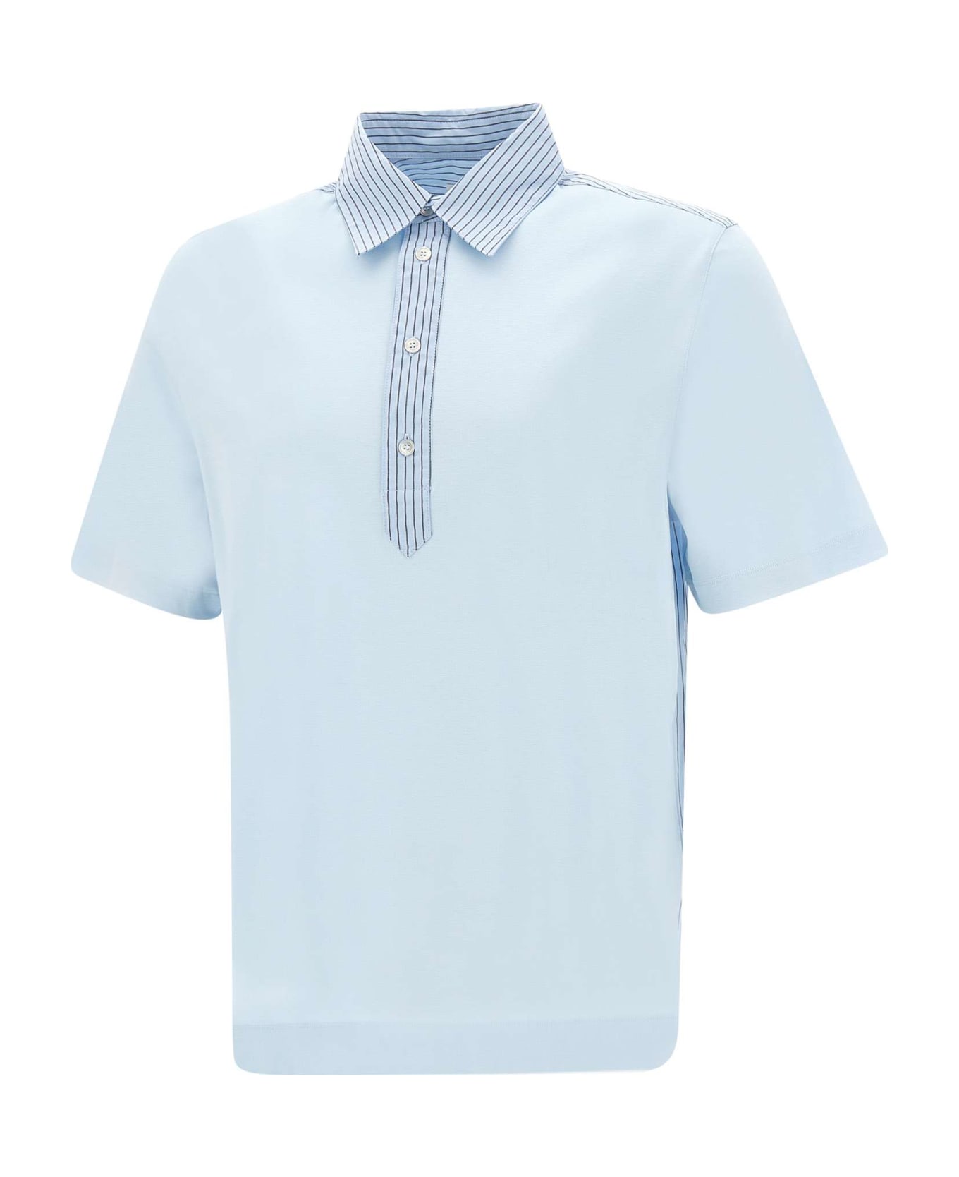 Paul Smith Cotton Polo Shirt - LIGHT BLUE