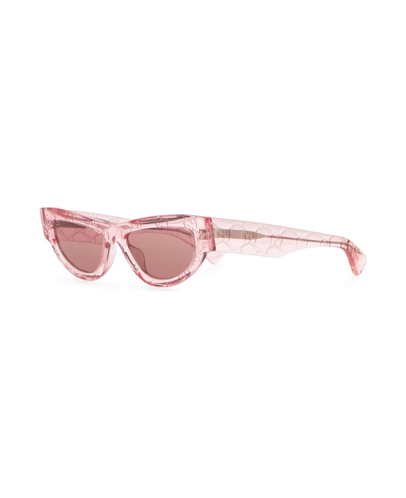 Gucci Pink Acetate Sunglasses - GREY