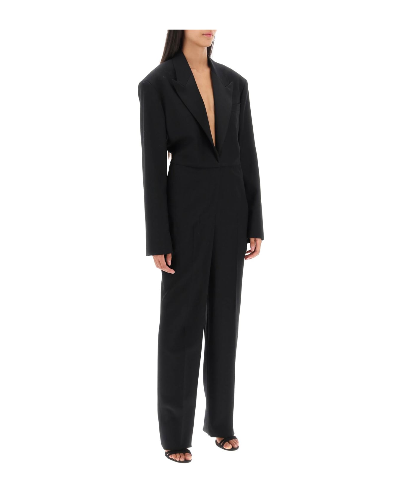 Stella McCartney Wool Tuxedo Jumpsuit - BLACK (Black) ジャンプスーツ