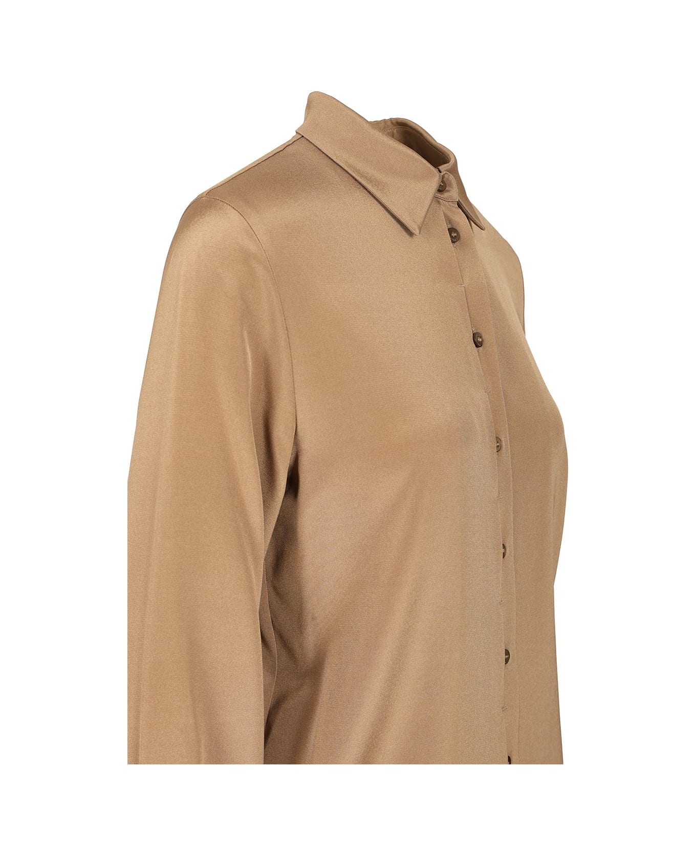 Max Mara Stretch Silk Cady Shirt - Nero