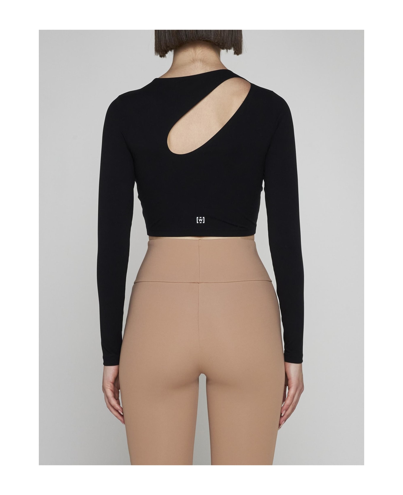 Wolford Warm Up Cropped Top - BLACK