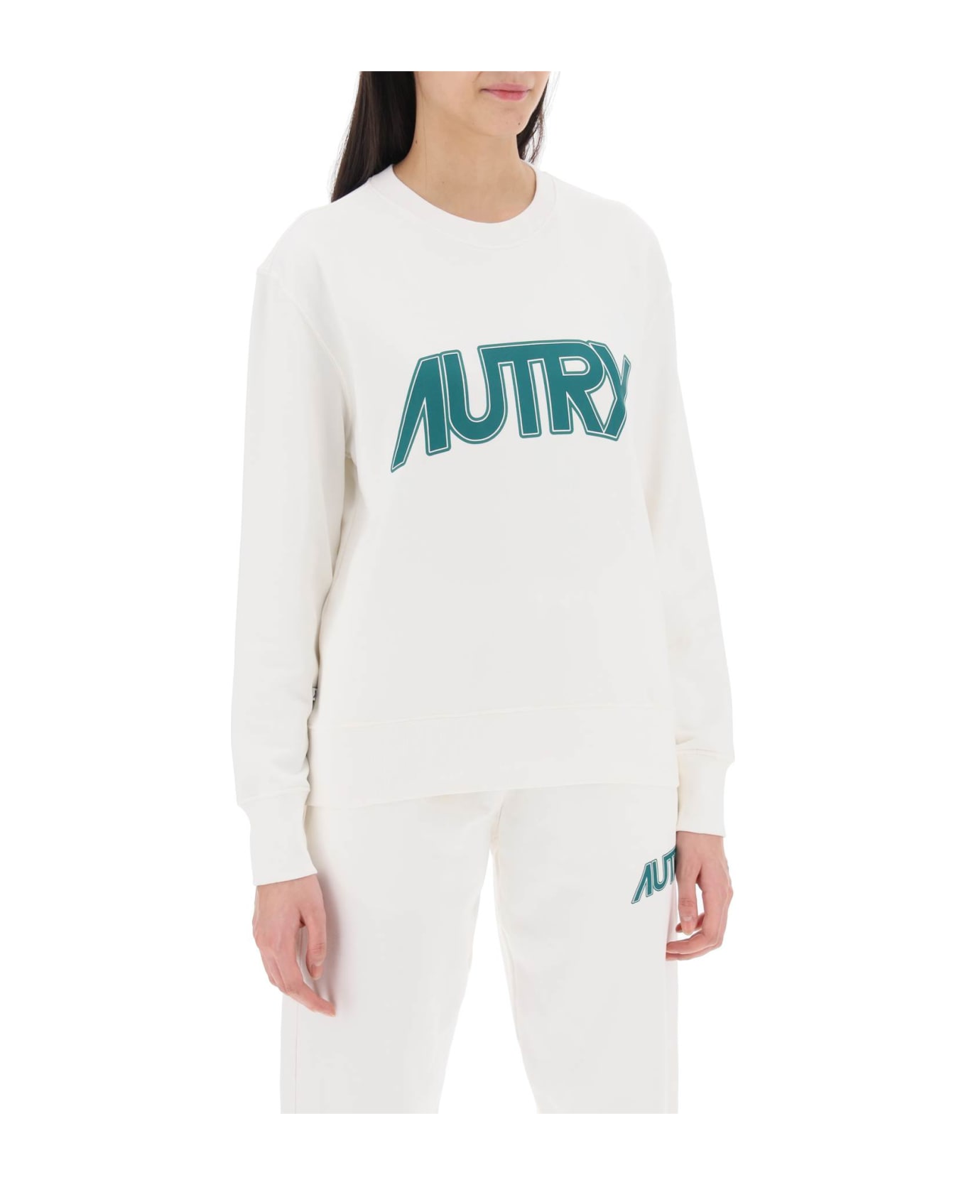 Autry Sweatshirt With Maxi Logo Print - White