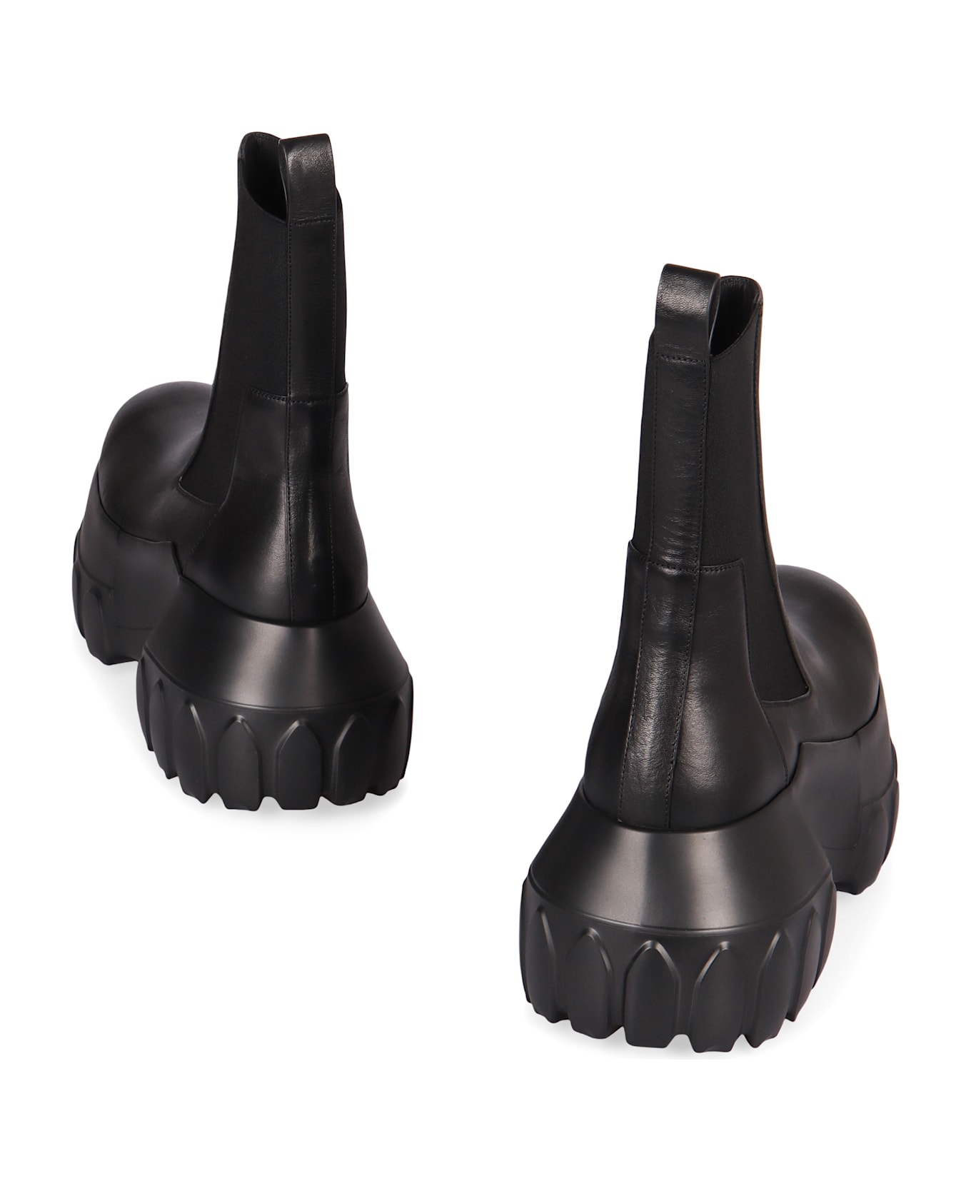 Rick Owens Leather Chelsea Boots - black