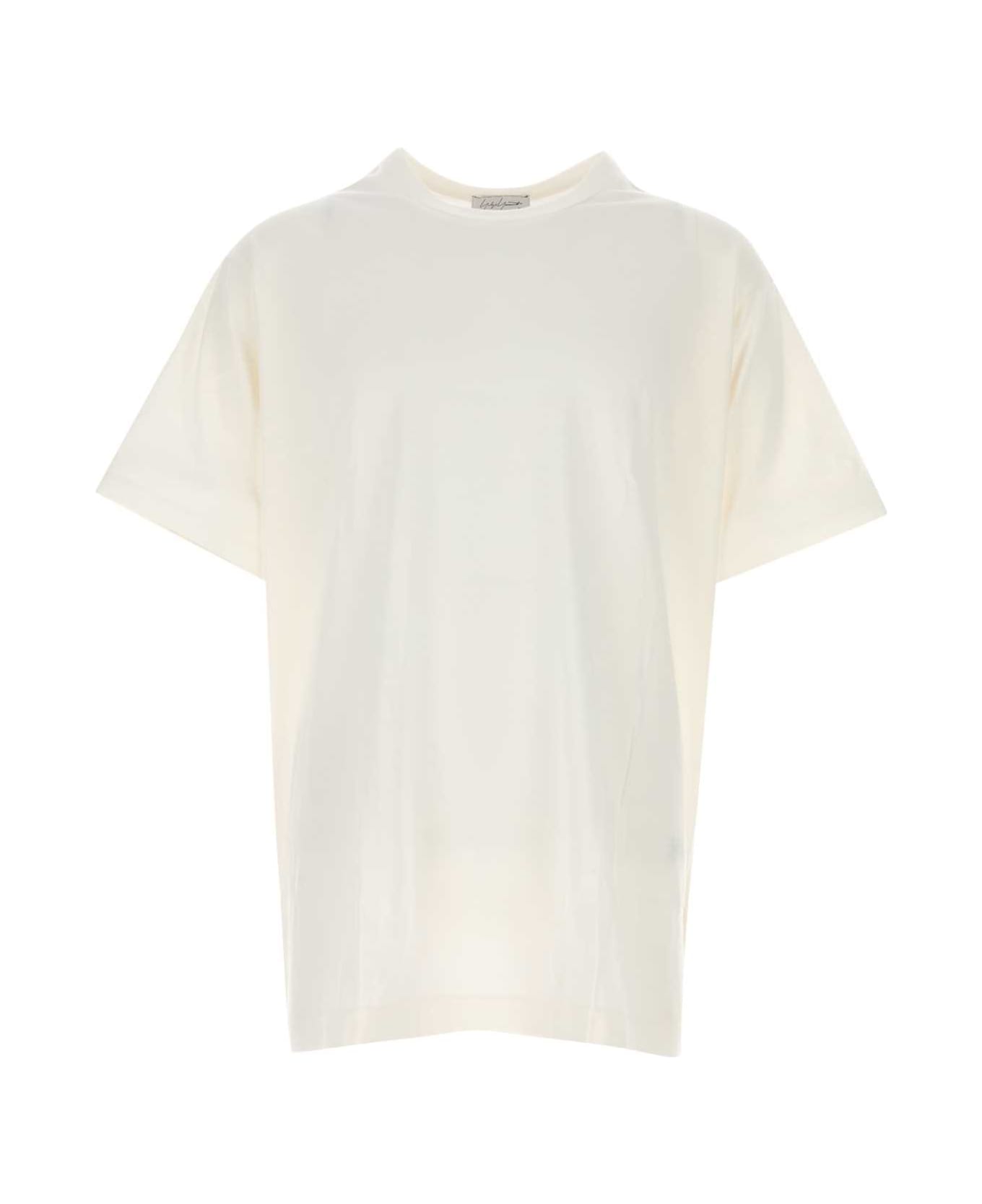 Yohji Yamamoto White Cotton Oversize T-shirt - OFFWHITE